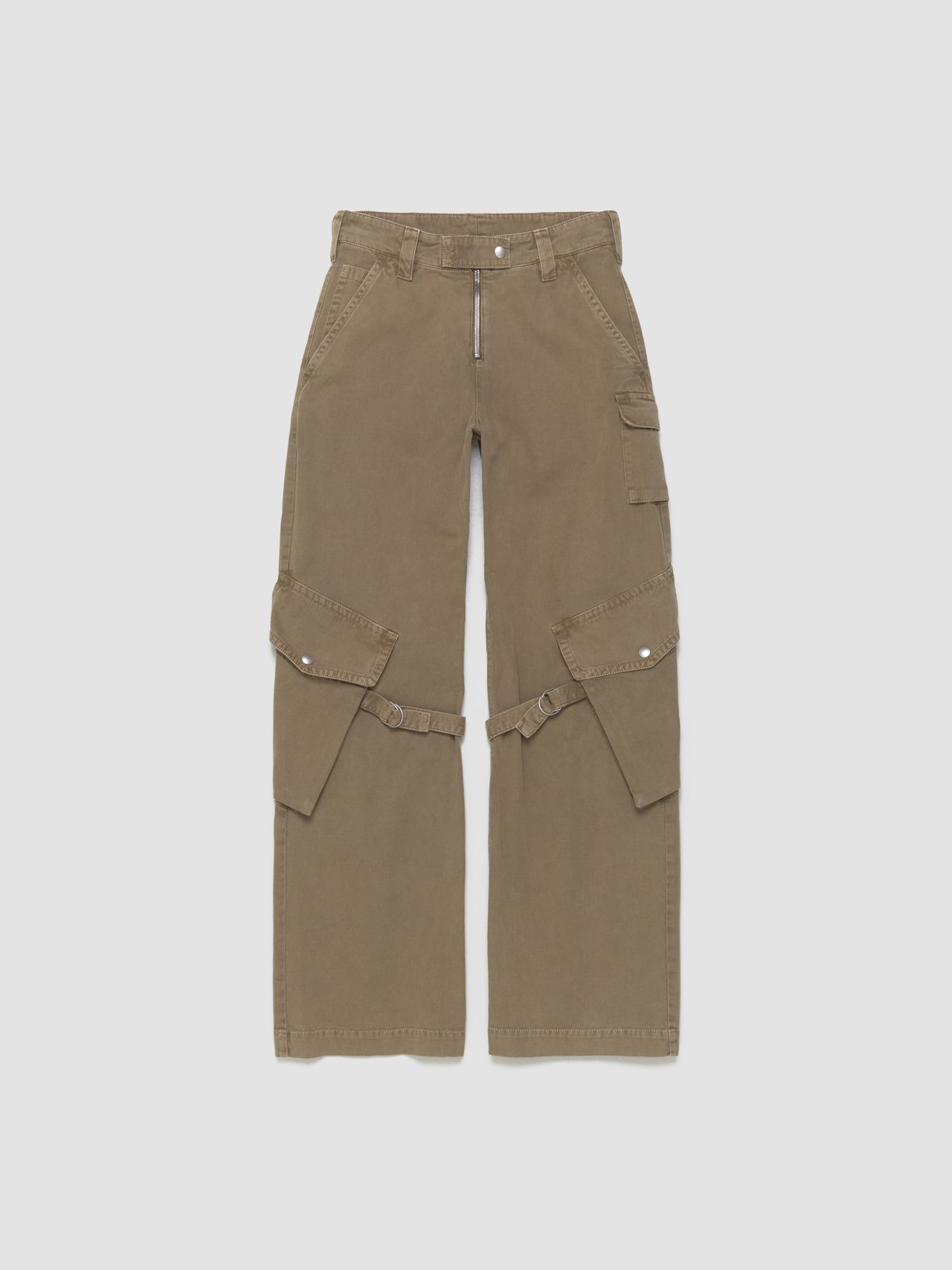 Cargo Trousers in Washed Beige