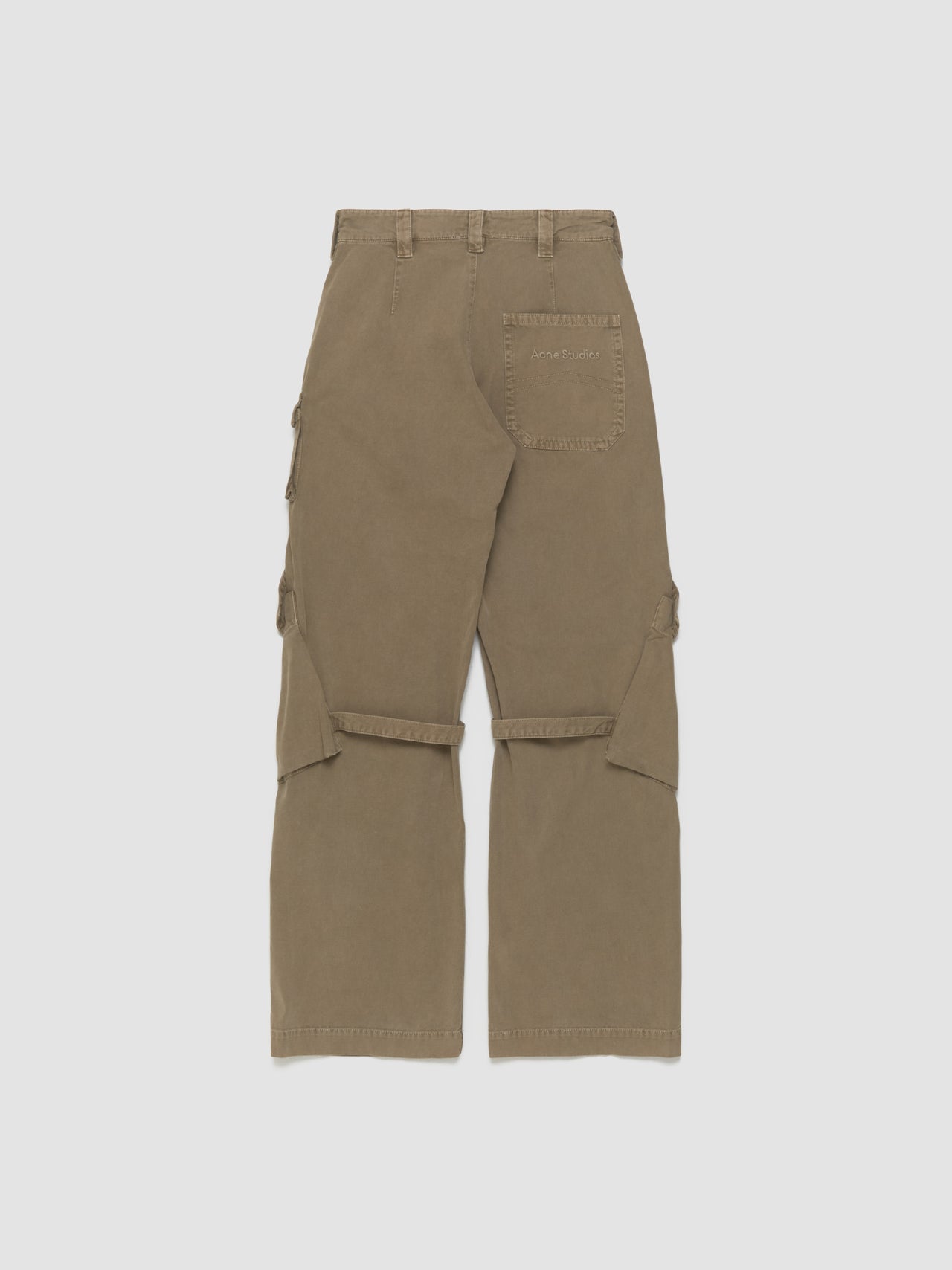 Cargo Trousers in Washed Beige