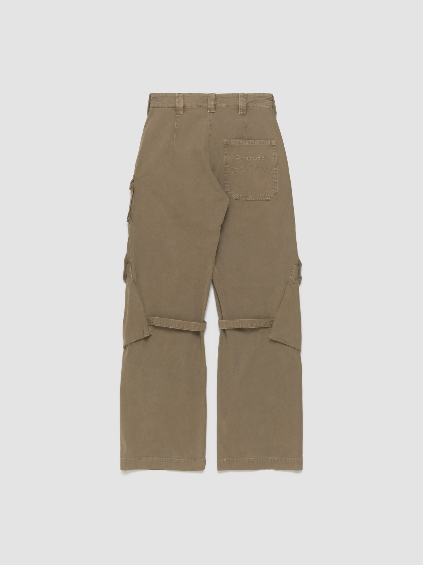 Cargo Trousers in Washed Beige