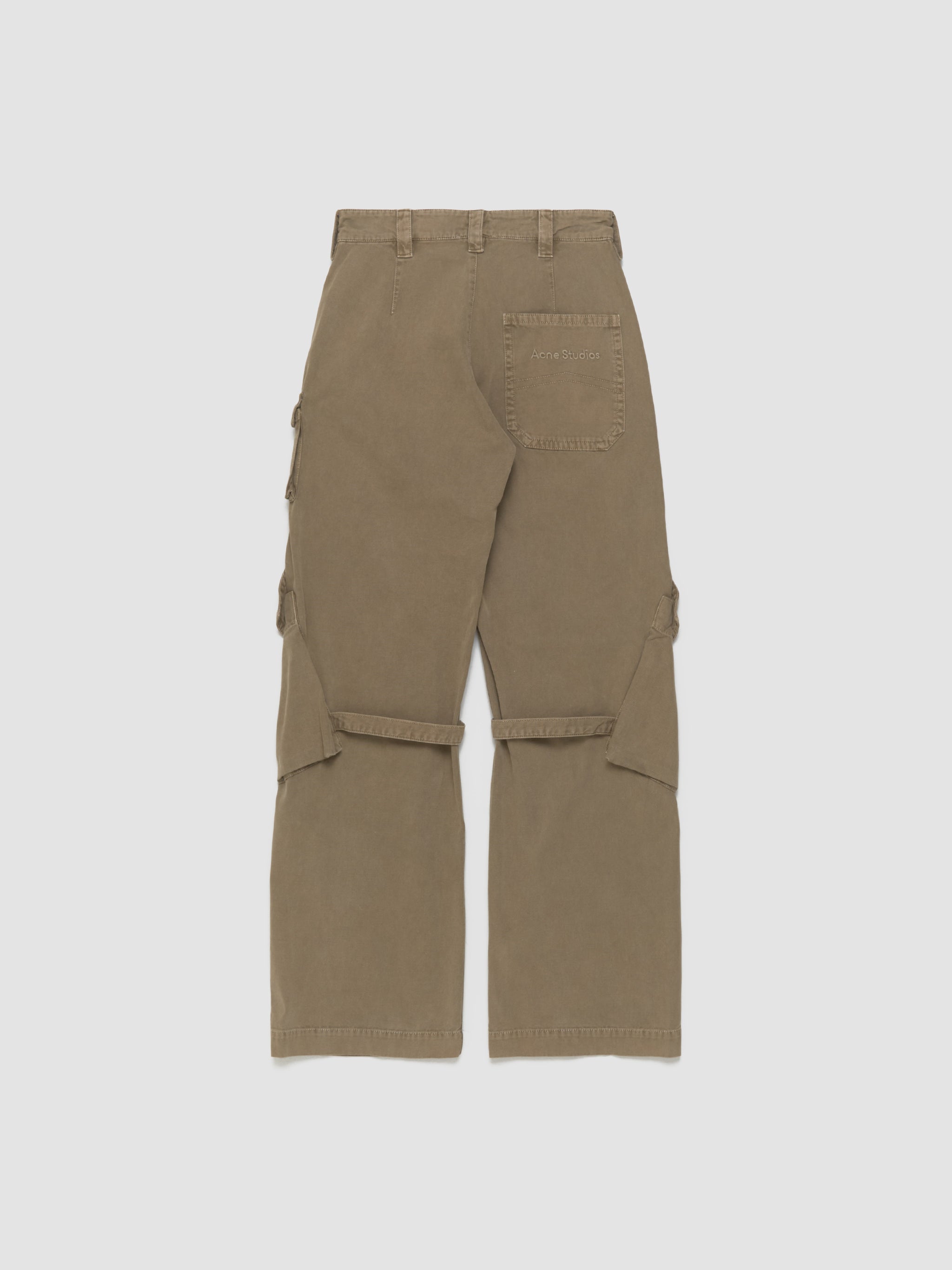 Cargo Trousers in Washed Beige