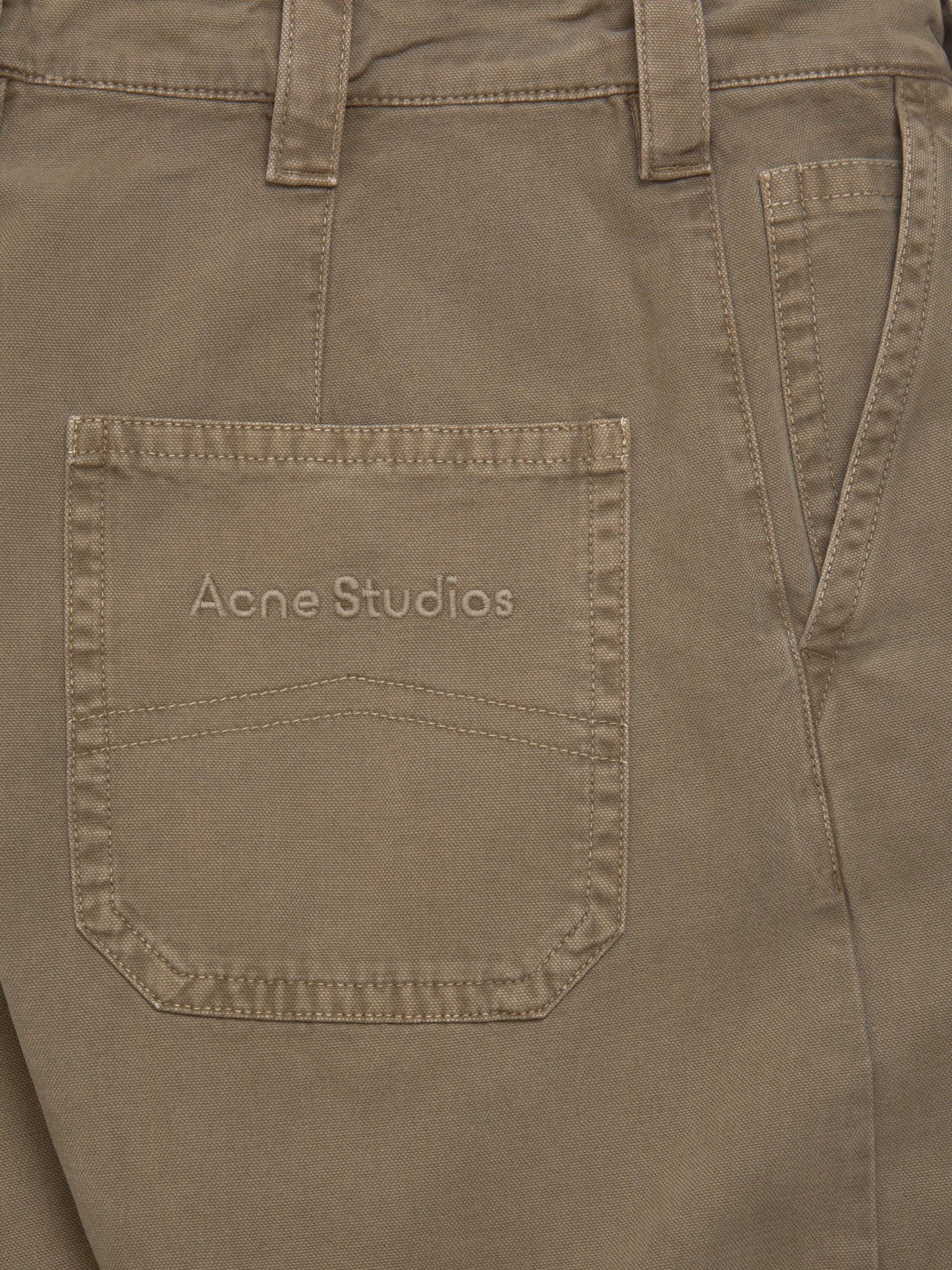 Cargo Trousers in Washed Beige