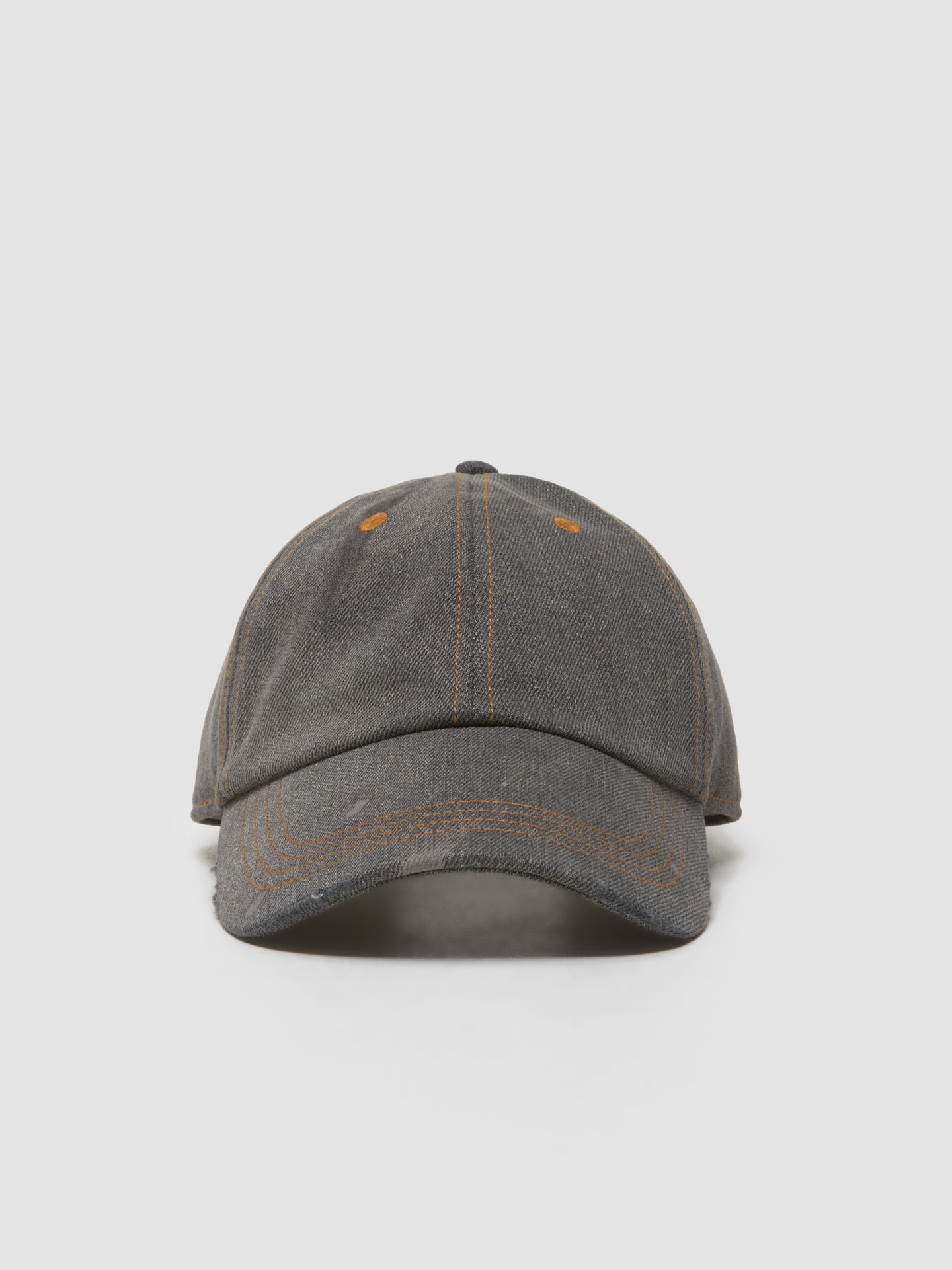 Denim Cap in Washed Black