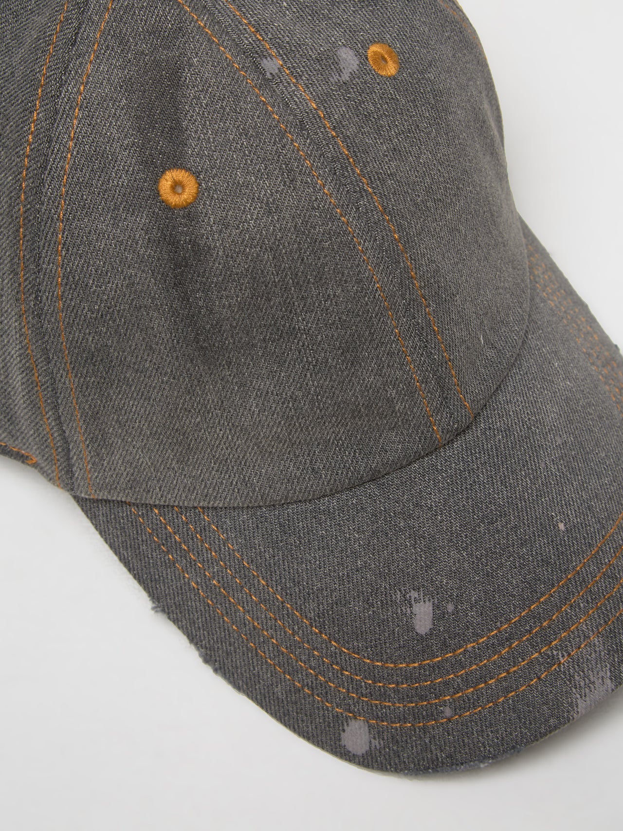 Denim Cap in Washed Black