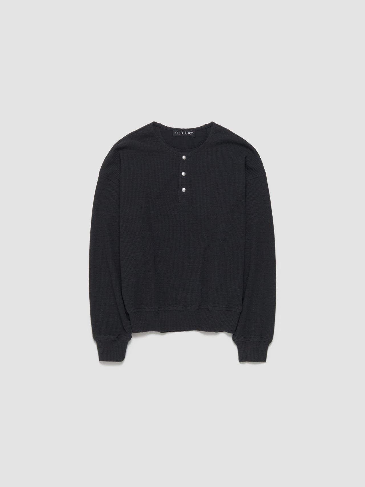 Ballon Sweatshirt in Black Rib