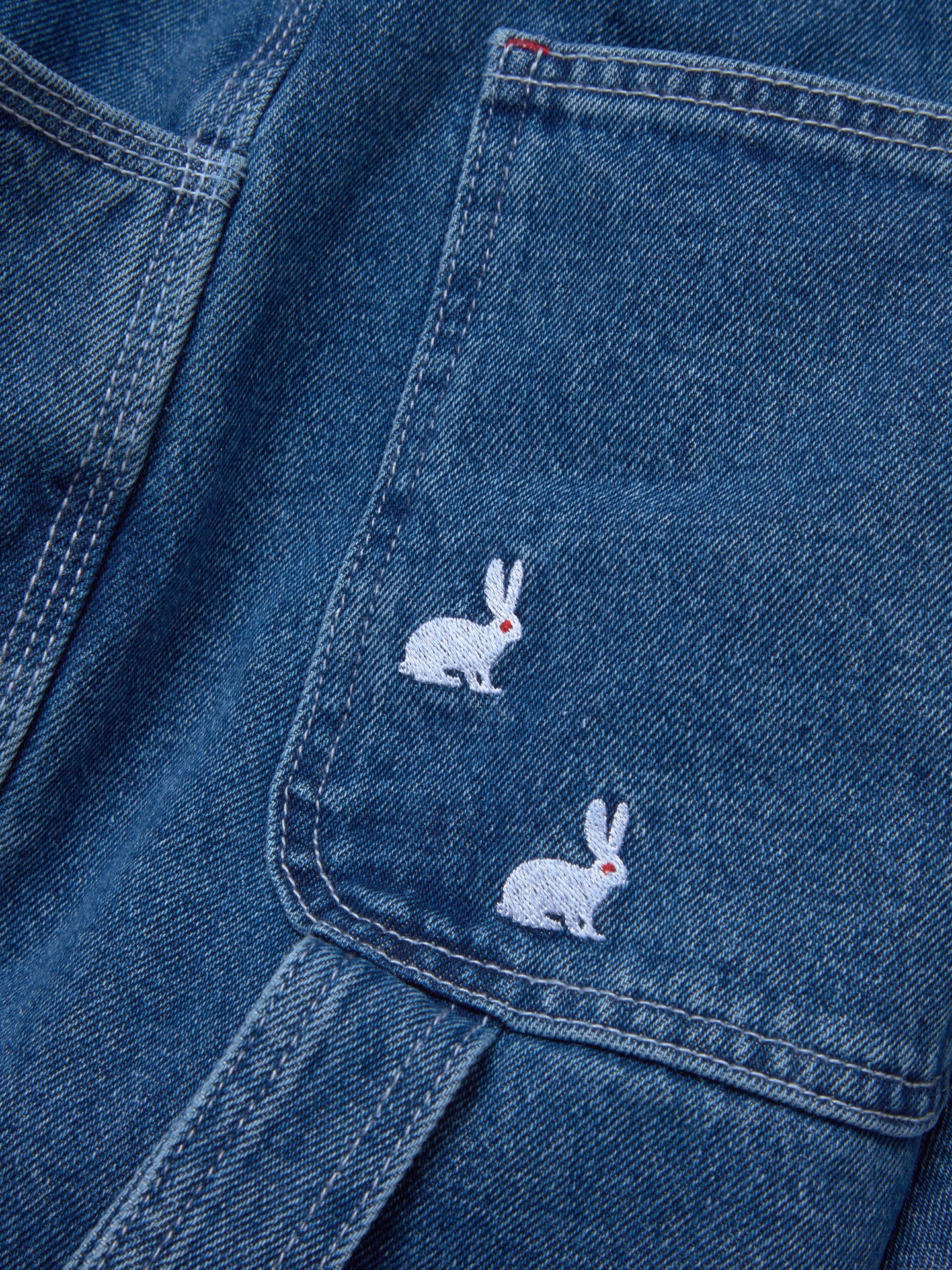 Bunny Bonanza Shorts in Washed Blue