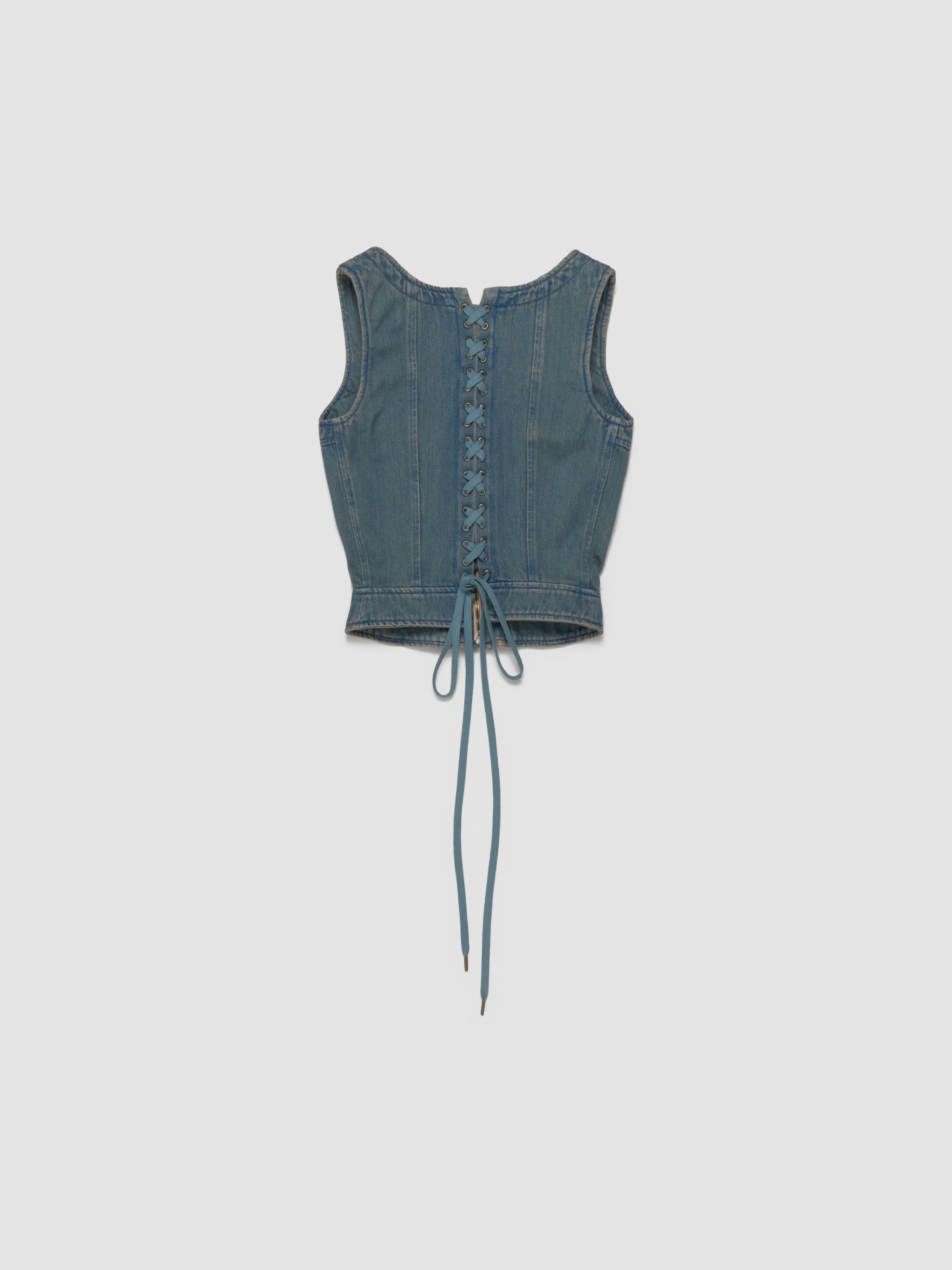 CRD Corset Top in Light Blue