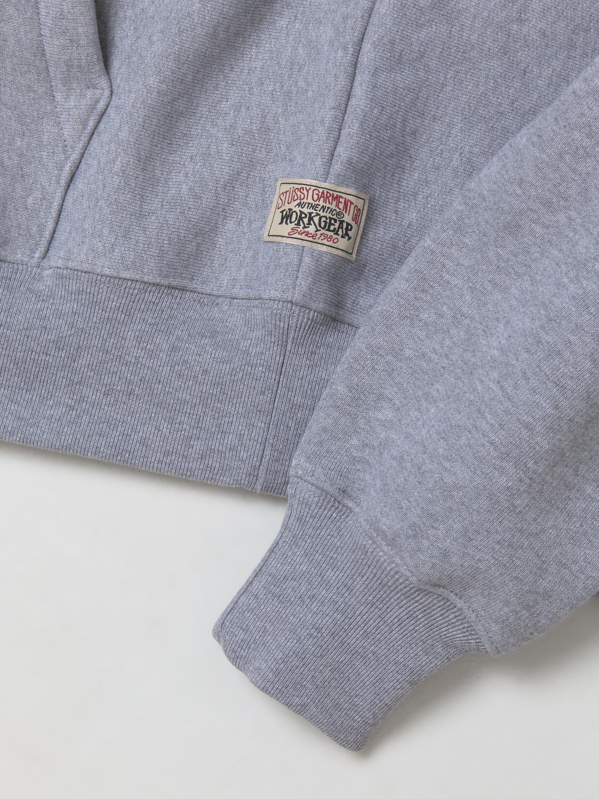 Raglan Zip Hoodie in Grey Heather