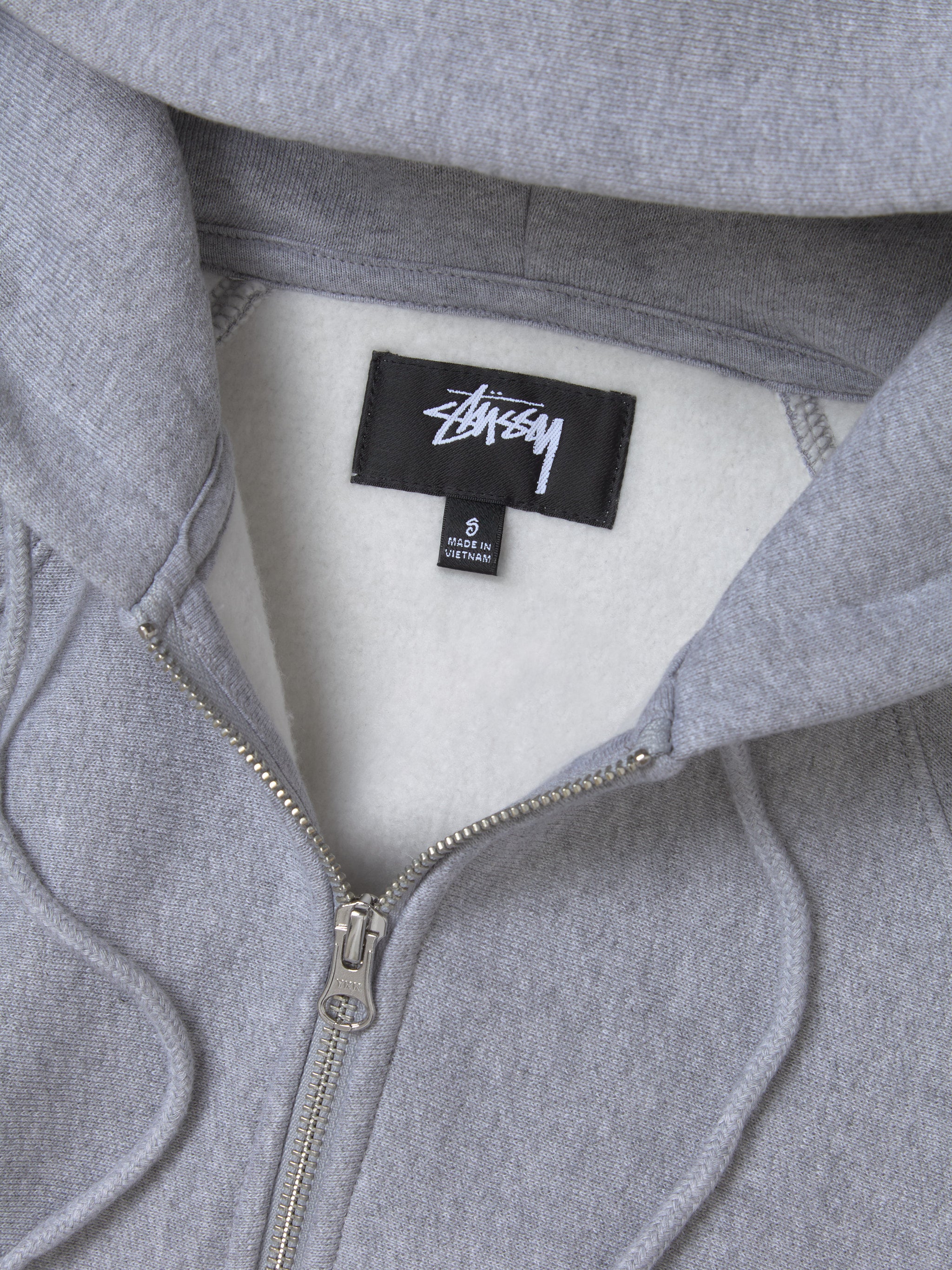 Raglan Zip Hoodie in Grey Heather