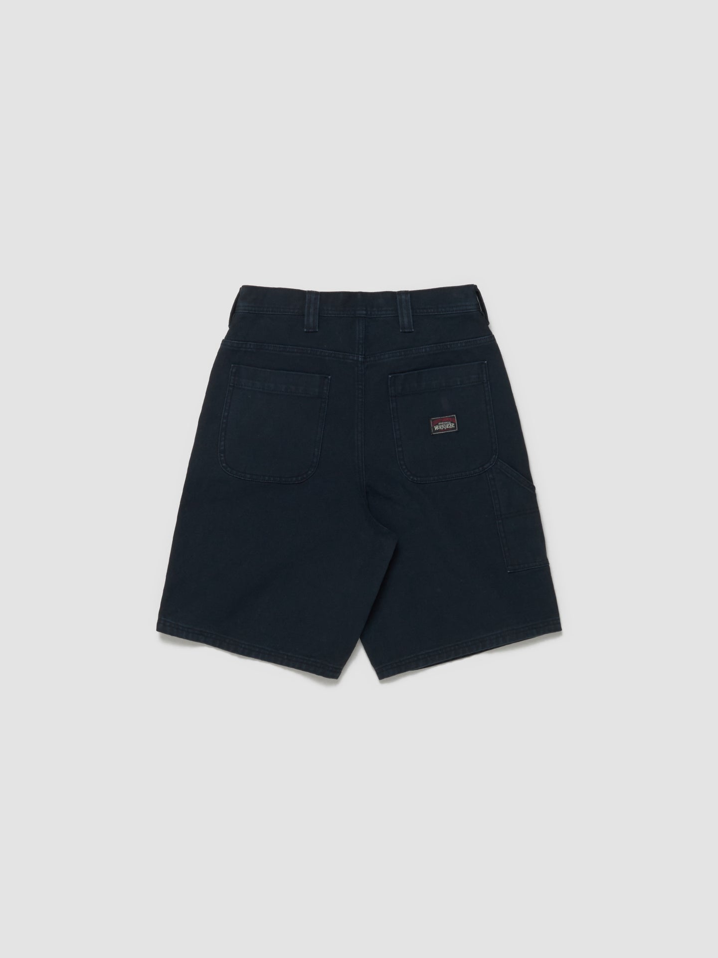 Washed Canvas Work Shorts in Black