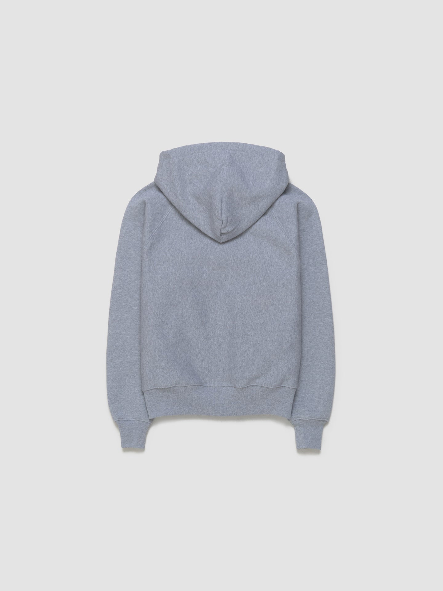 Raglan Zip Hoodie in Grey Heather