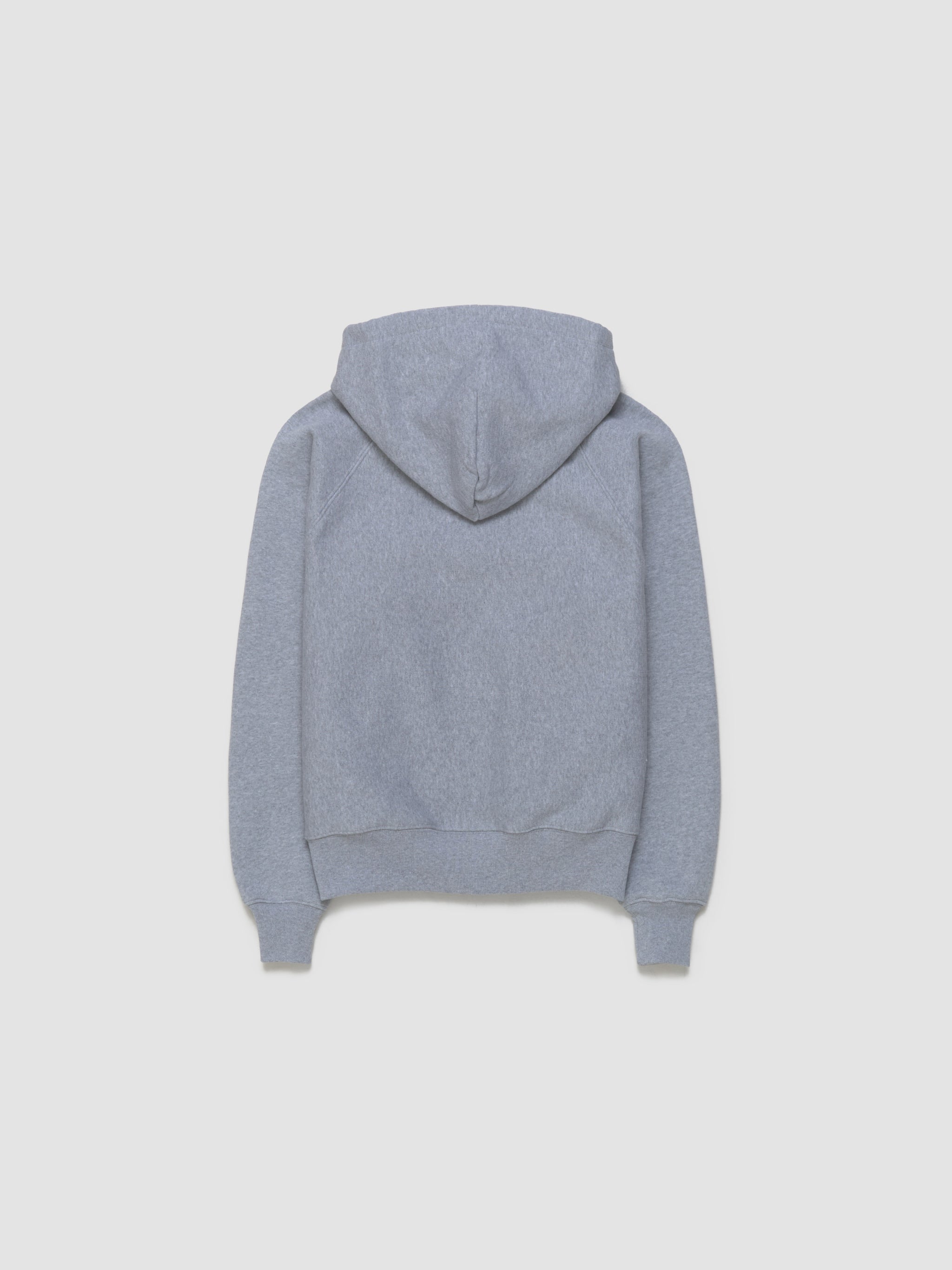 Raglan Zip Hoodie in Grey Heather