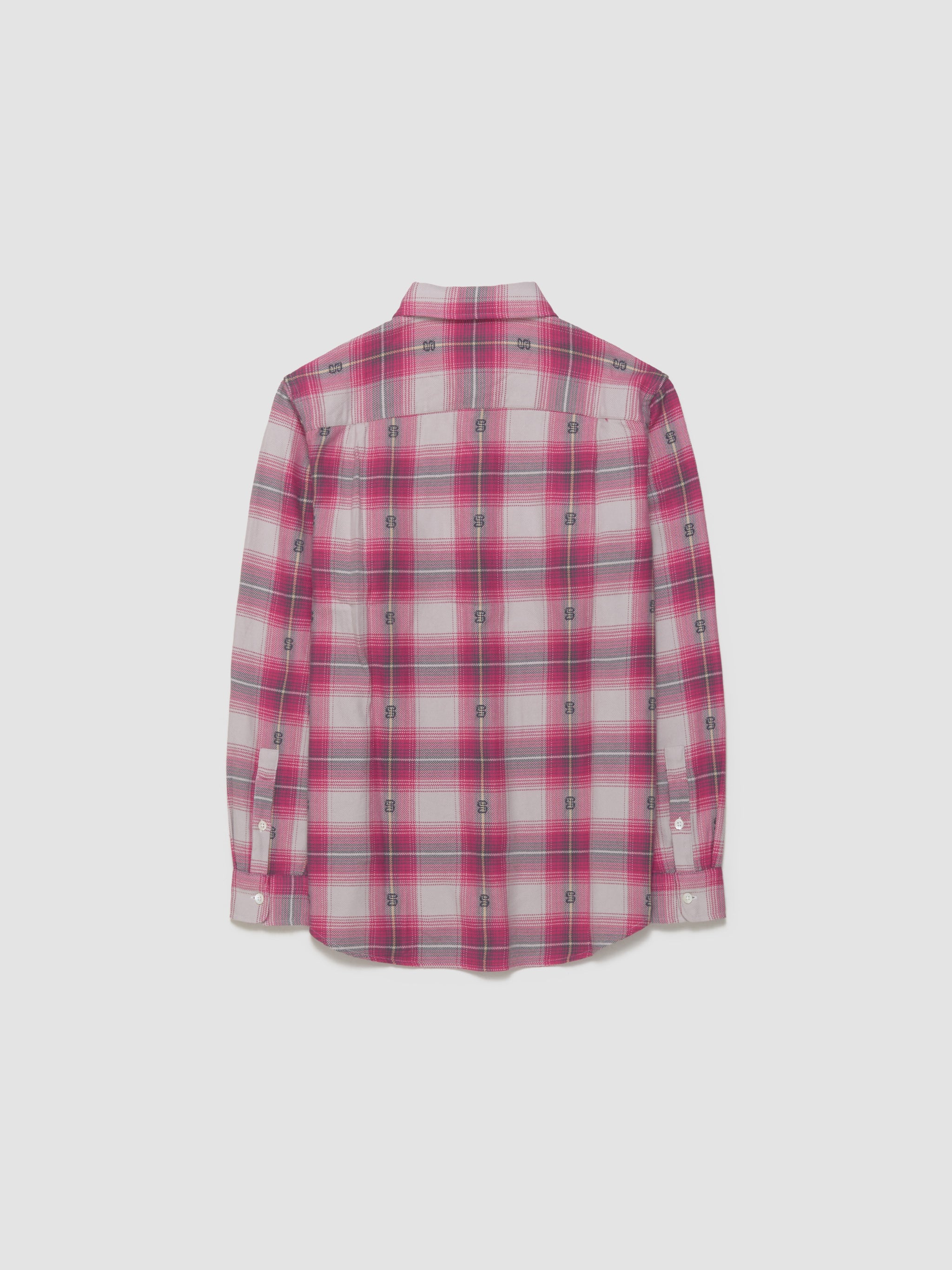 Motif Plaid Shirt in Pink