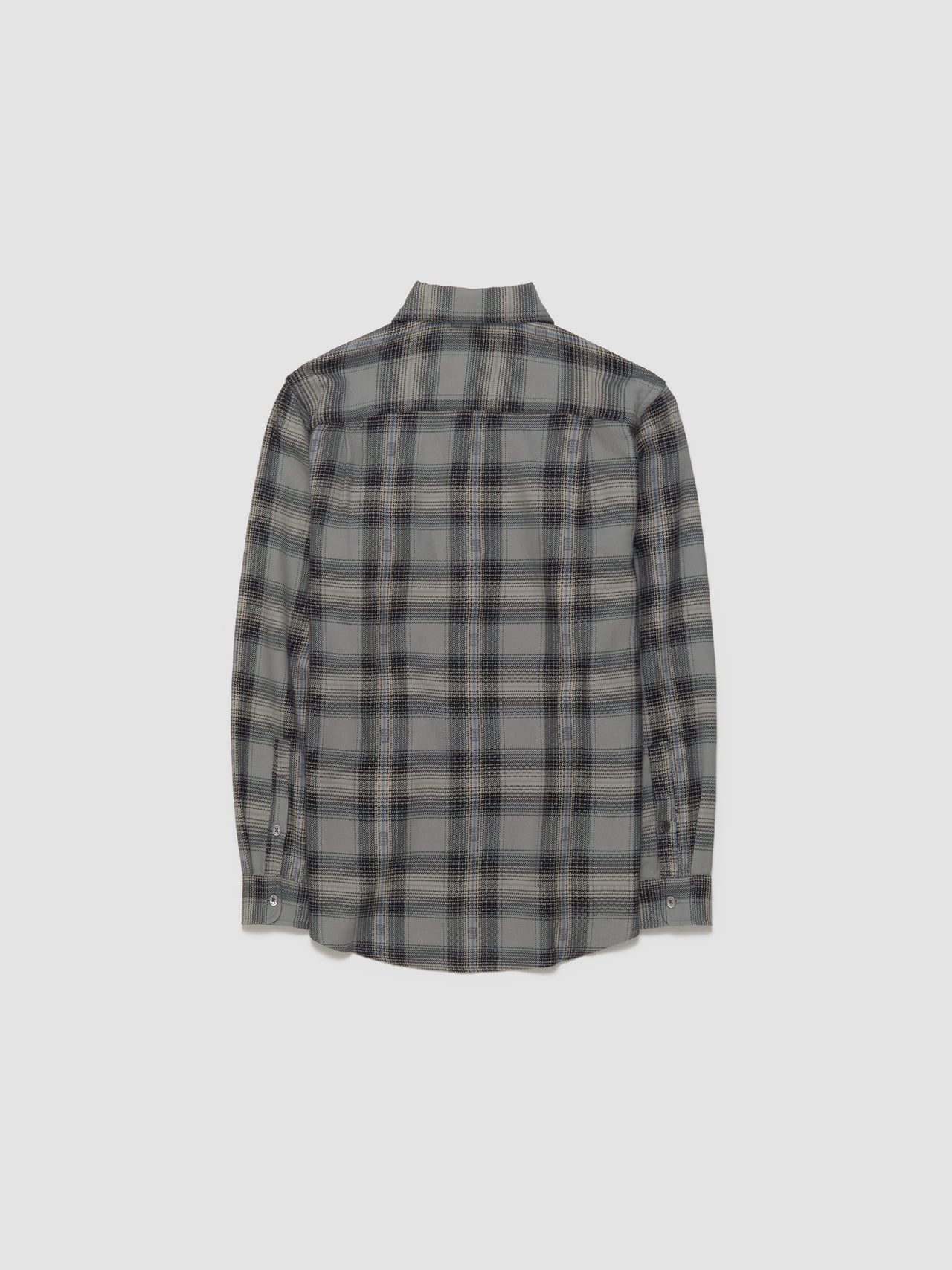 Motif Plaid Shirt in Grey