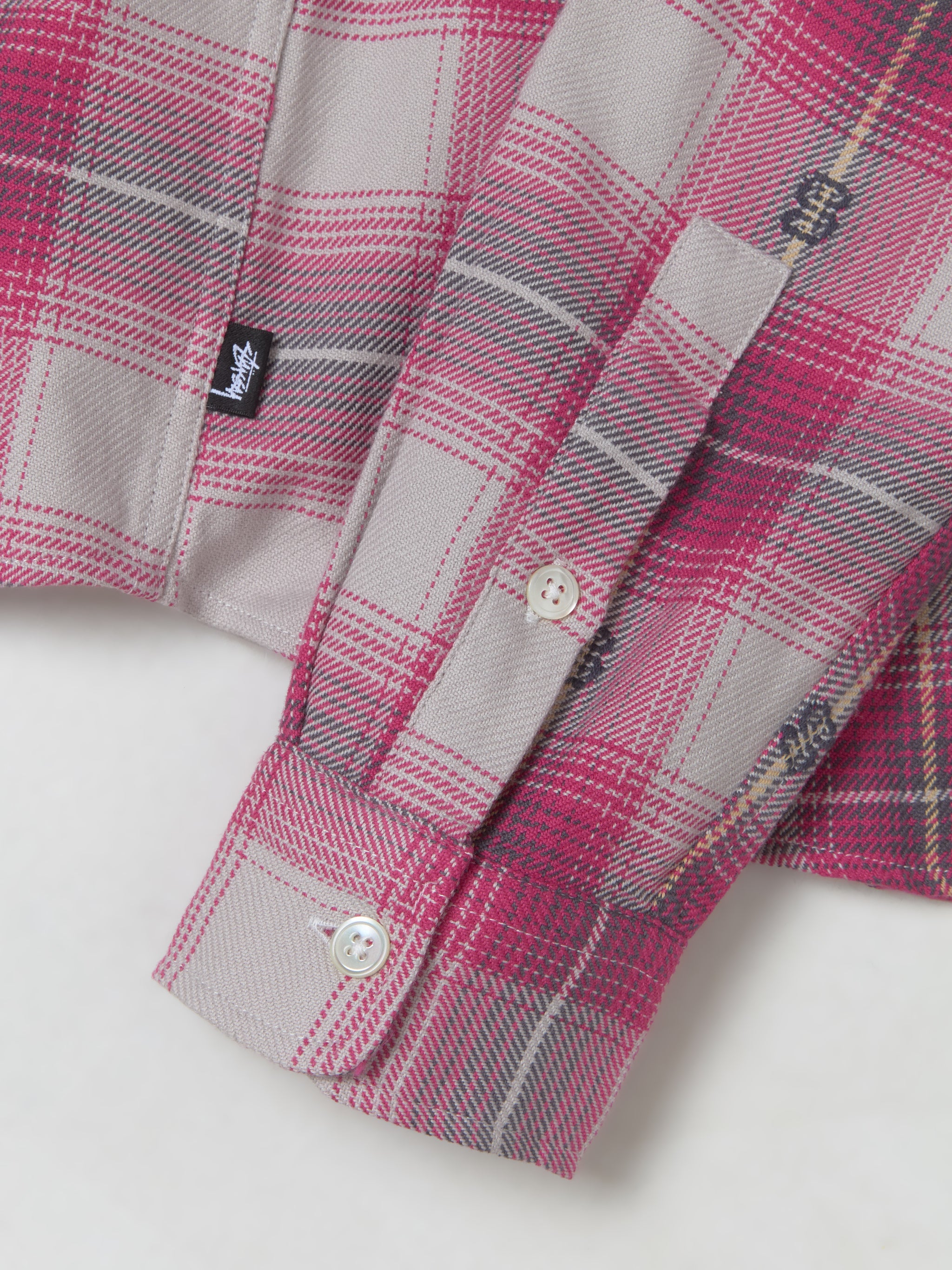 Motif Plaid Shirt in Pink