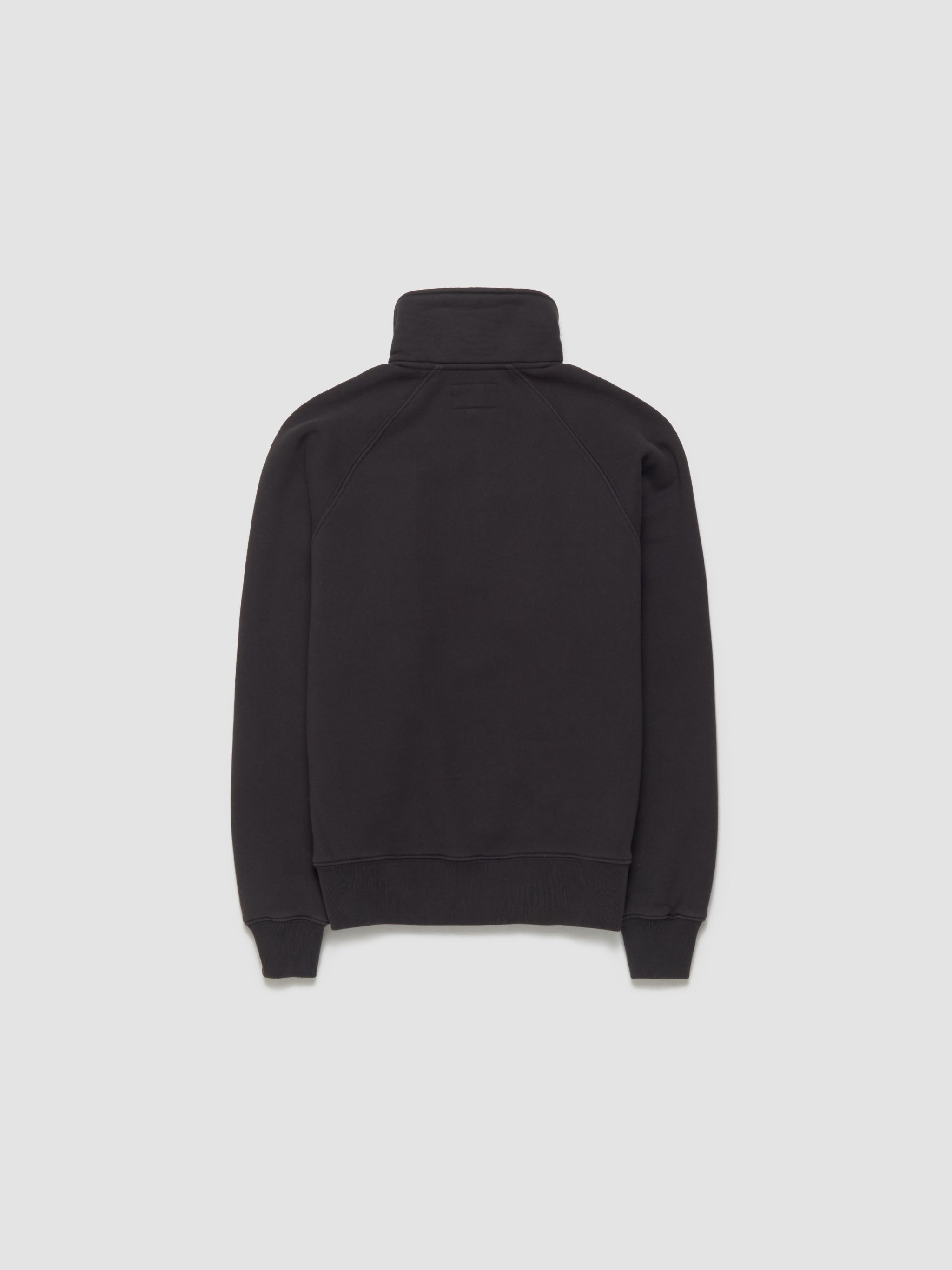 Relaxed Half Zip Sweatshirt in Washed Black