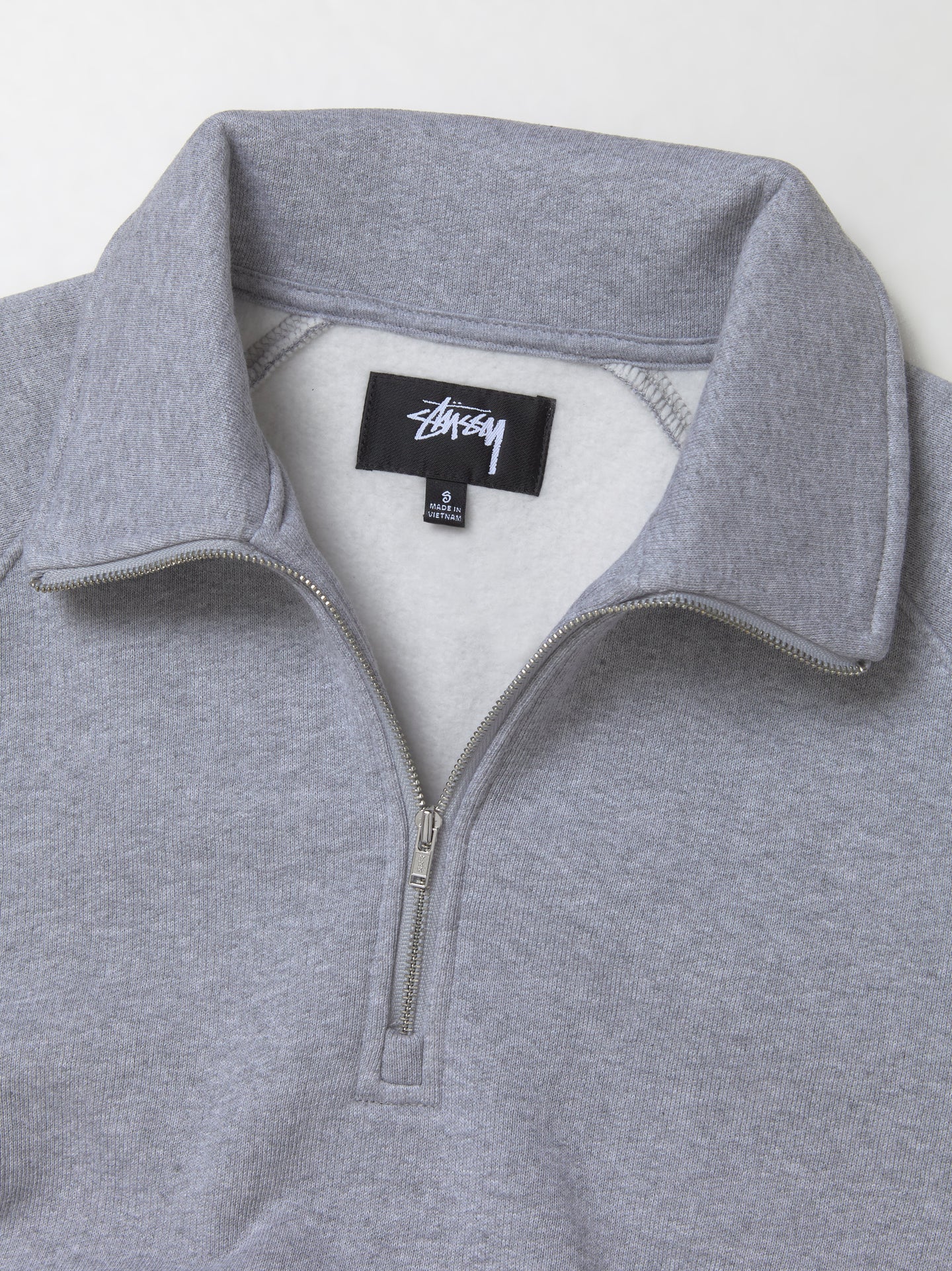 Relaxed Half Zip Sweatshirt in Grey Heather