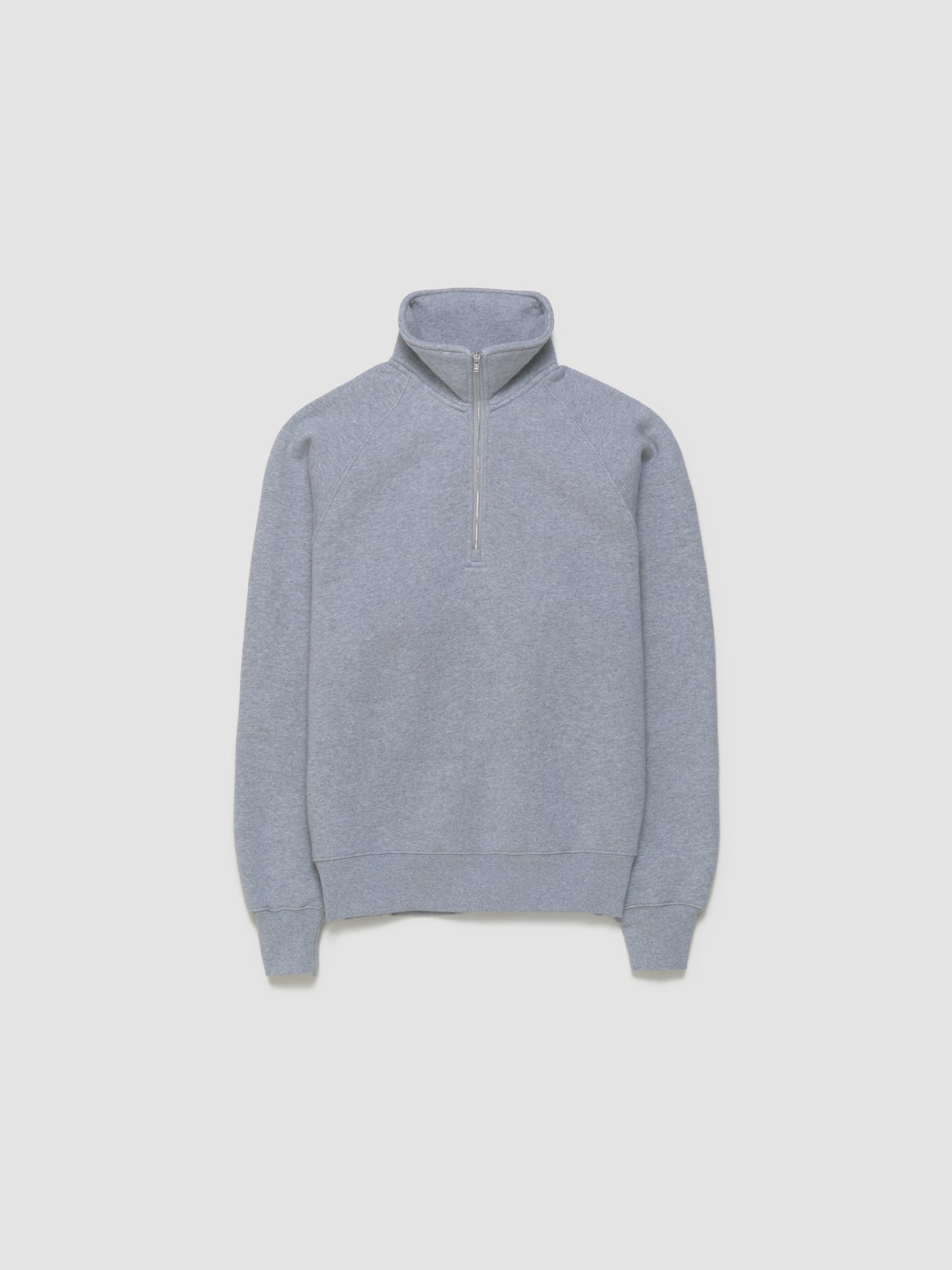 Relaxed Half Zip Sweatshirt in Grey Heather