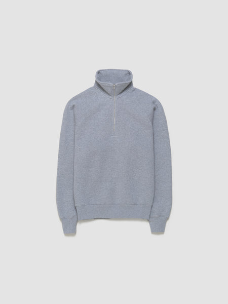 Stüssy - Relaxed Half Zip Sweatshirt in Grey Heather