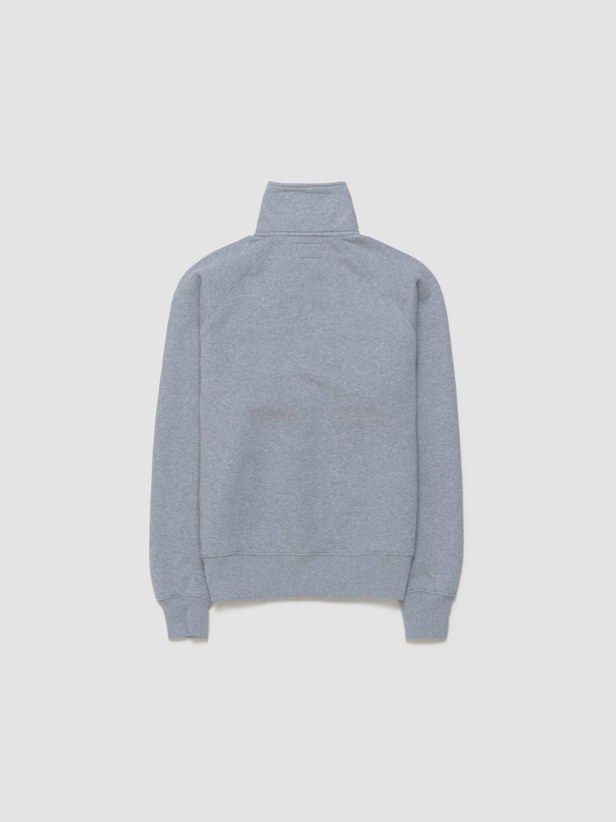 Relaxed Half Zip Sweatshirt in Grey Heather