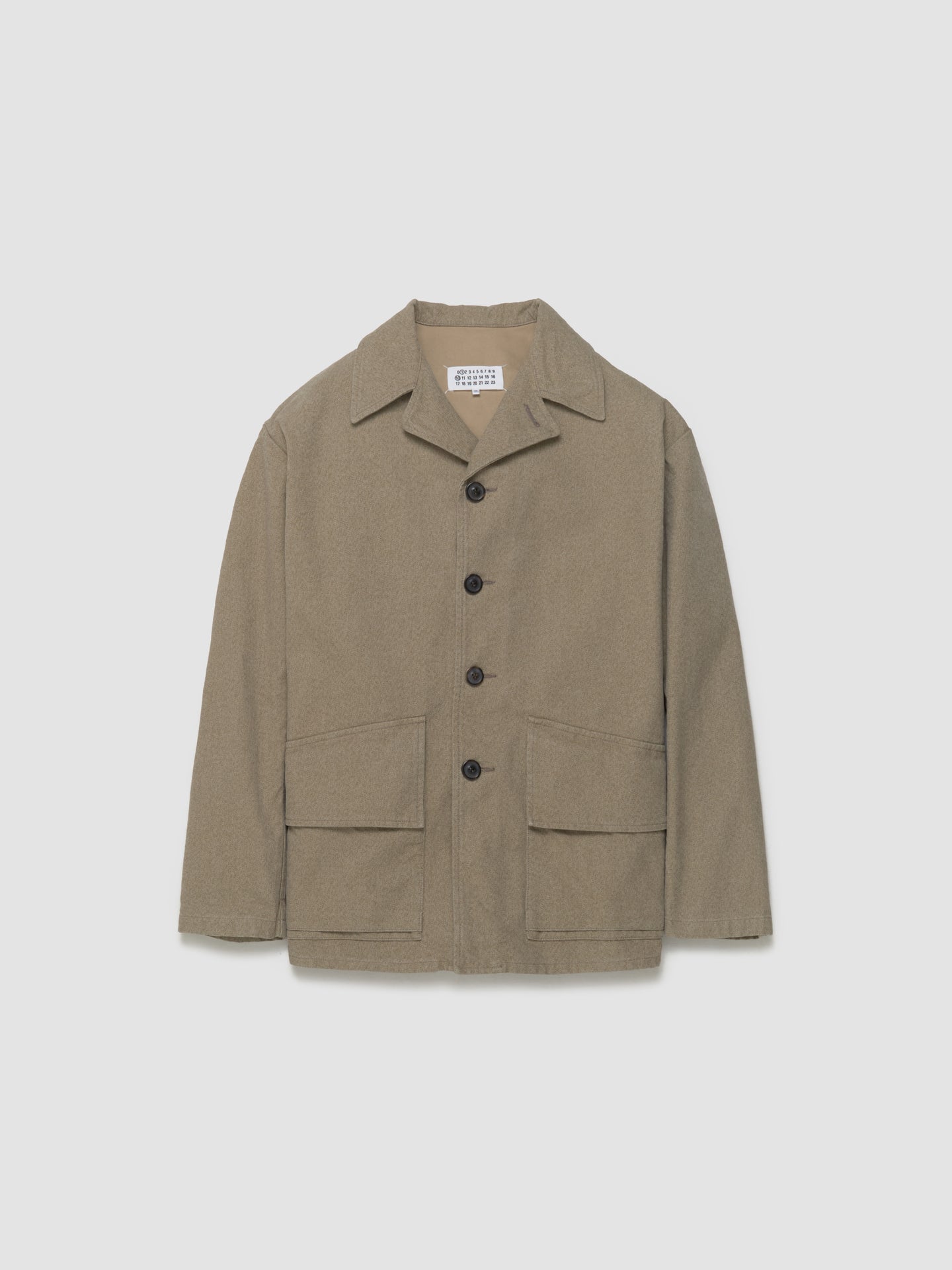 Cotton Caban Jacket in Sand