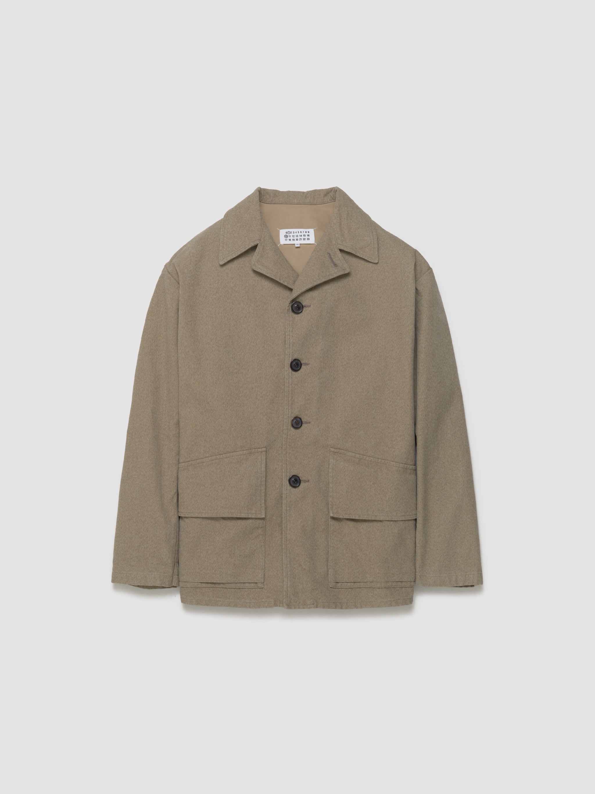 Cotton Caban Jacket in Sand