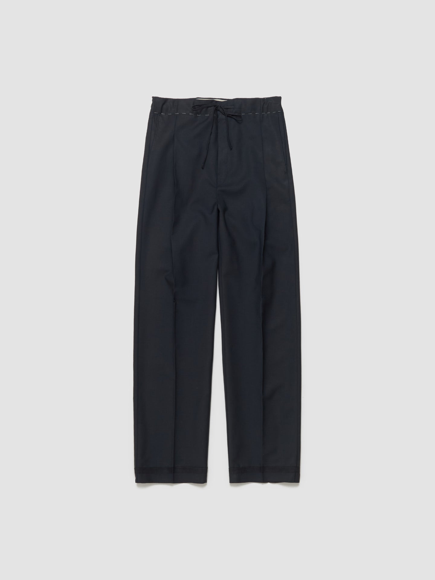 Wool Mohair Trousers in Midnight Blue