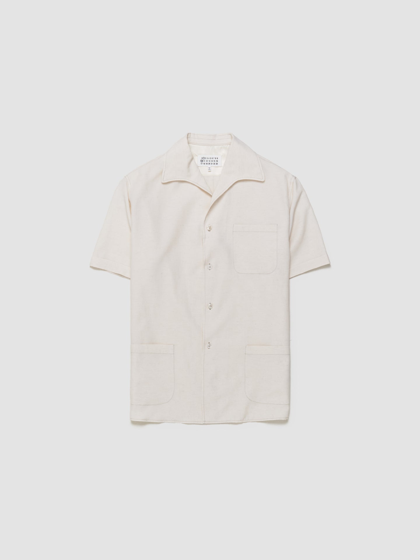 Short Sleeve Polo Shirt in Beige