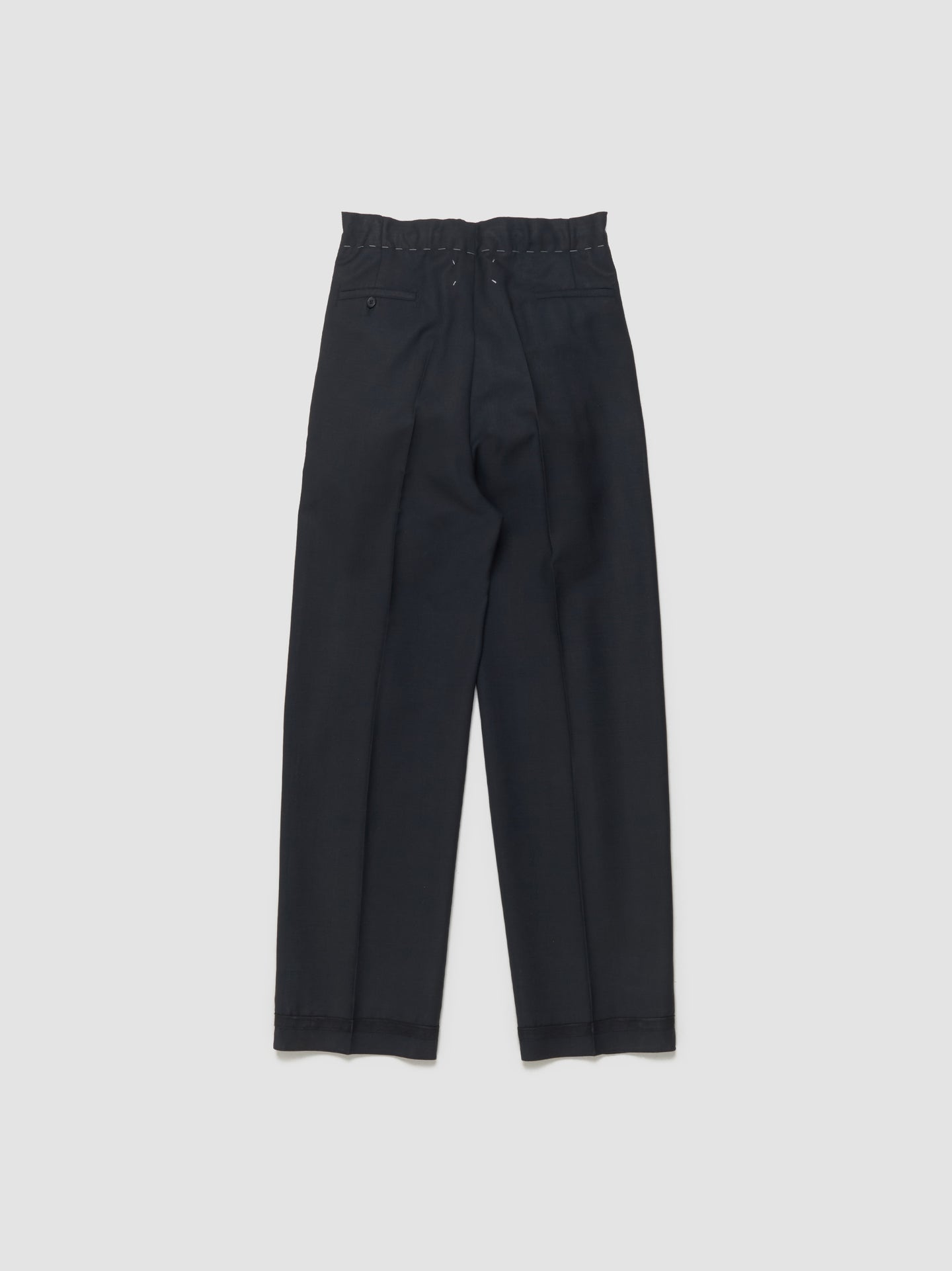 Wool Mohair Trousers in Midnight Blue