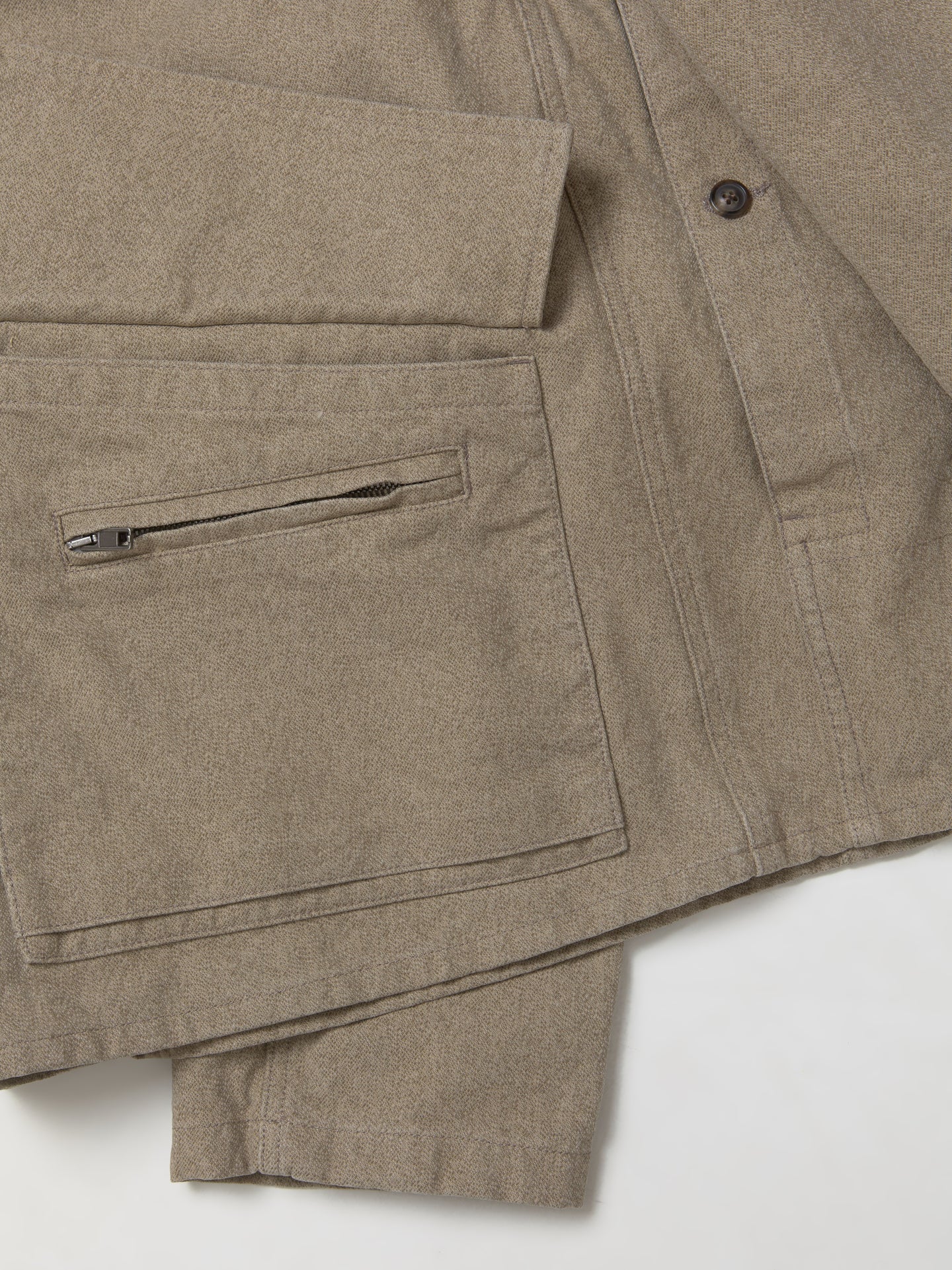 Cotton Caban Jacket in Sand