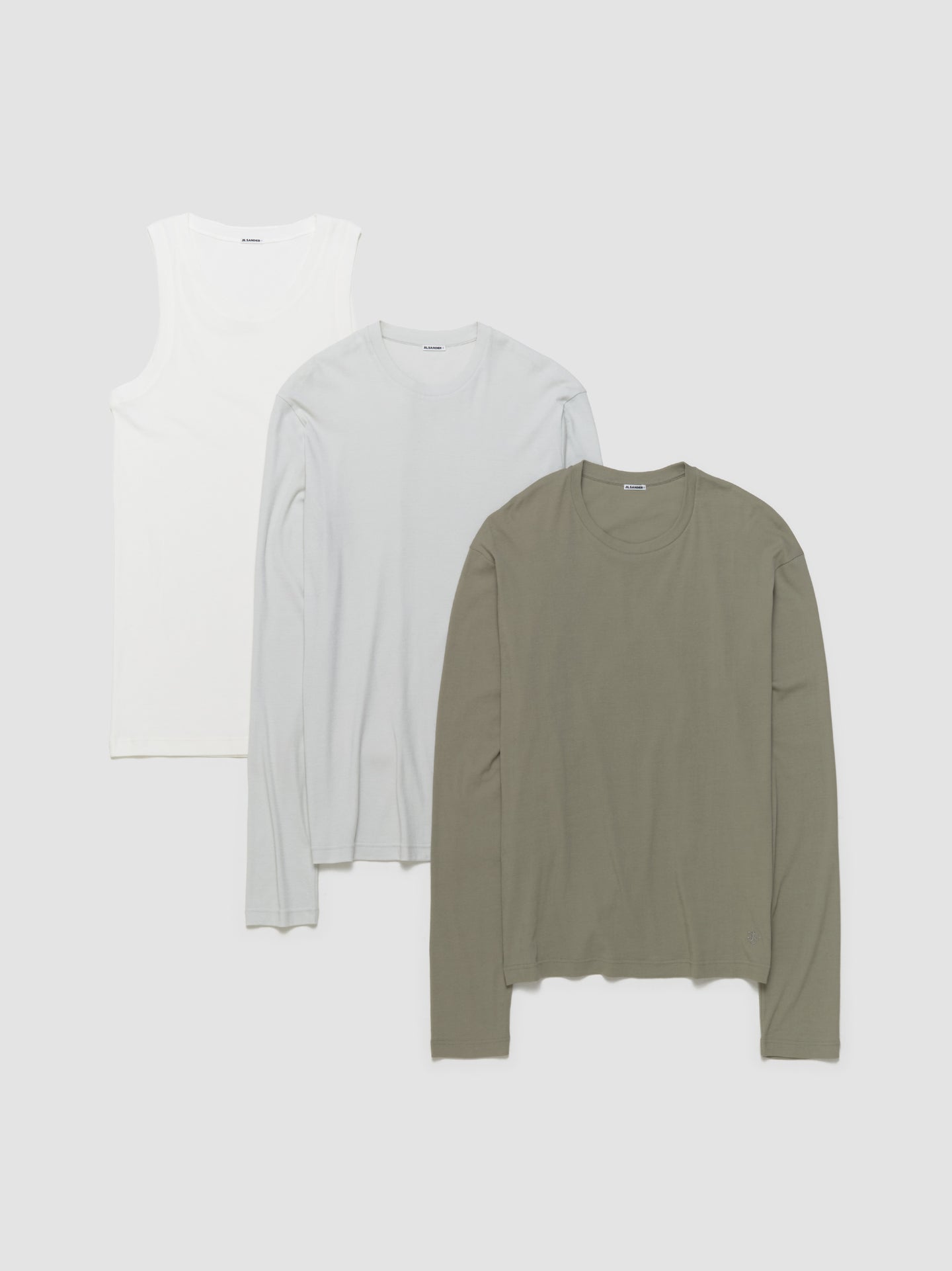 Set of Three Long Sleeve in Olive