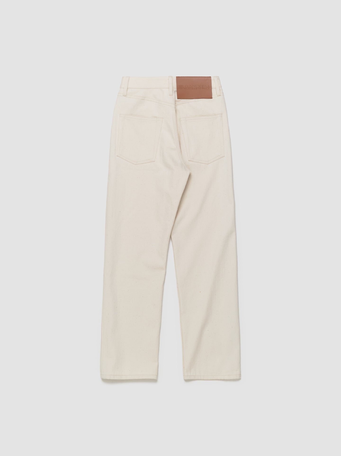 Denim Slim Twist Trousers in Natural