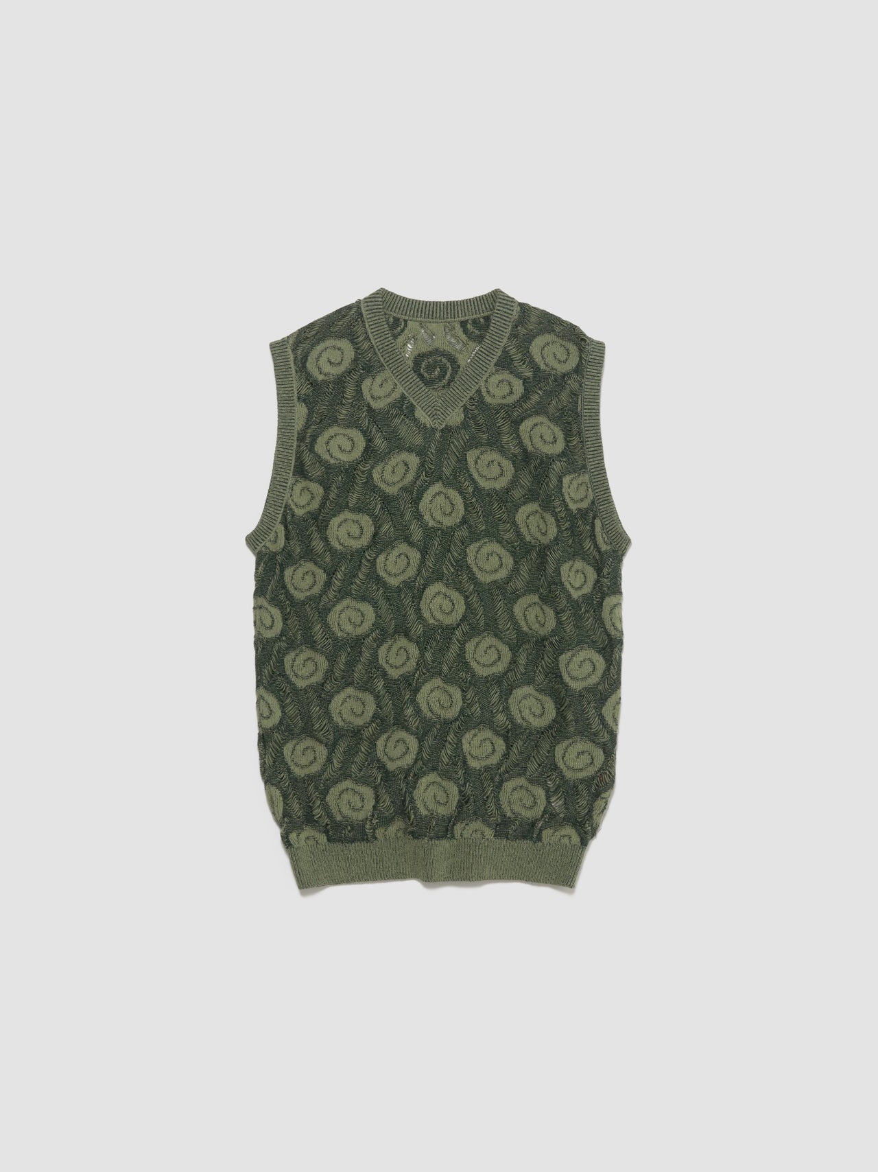 Garden Sleeveless V-Neck Knit in Green Mint