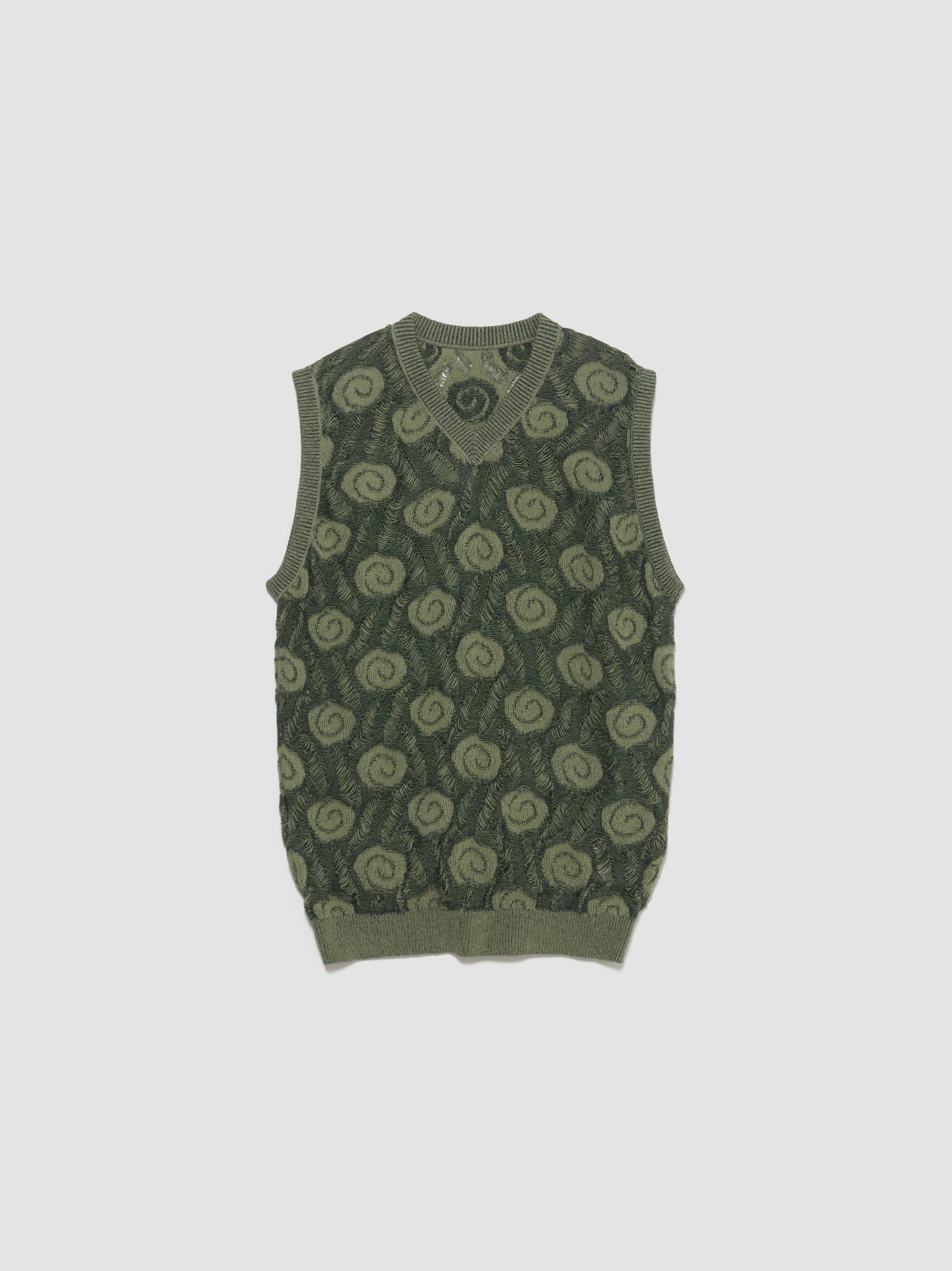 Garden Sleeveless V-Neck Knit in Green Mint
