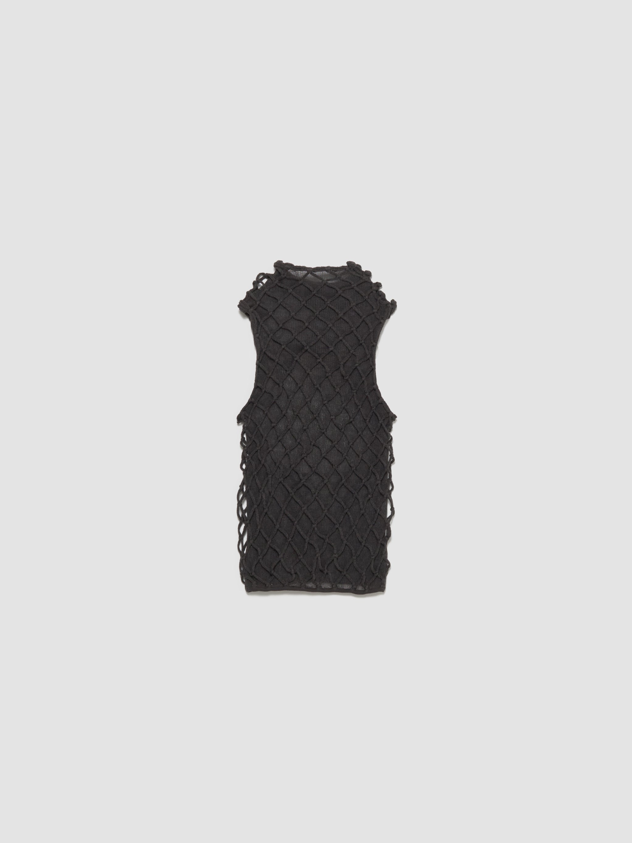 Macramist Sleeveless Top in Smoke