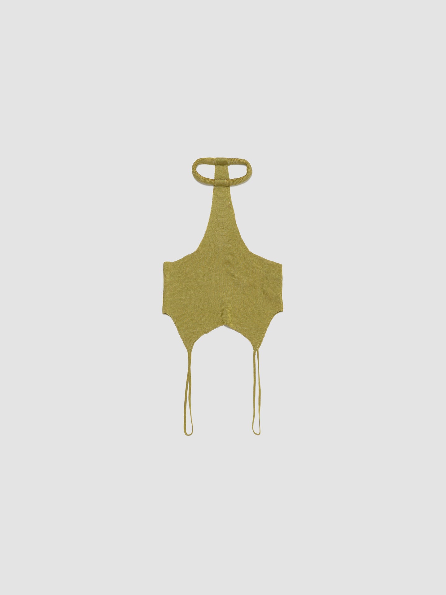Upside Halter Neck Top in Olive