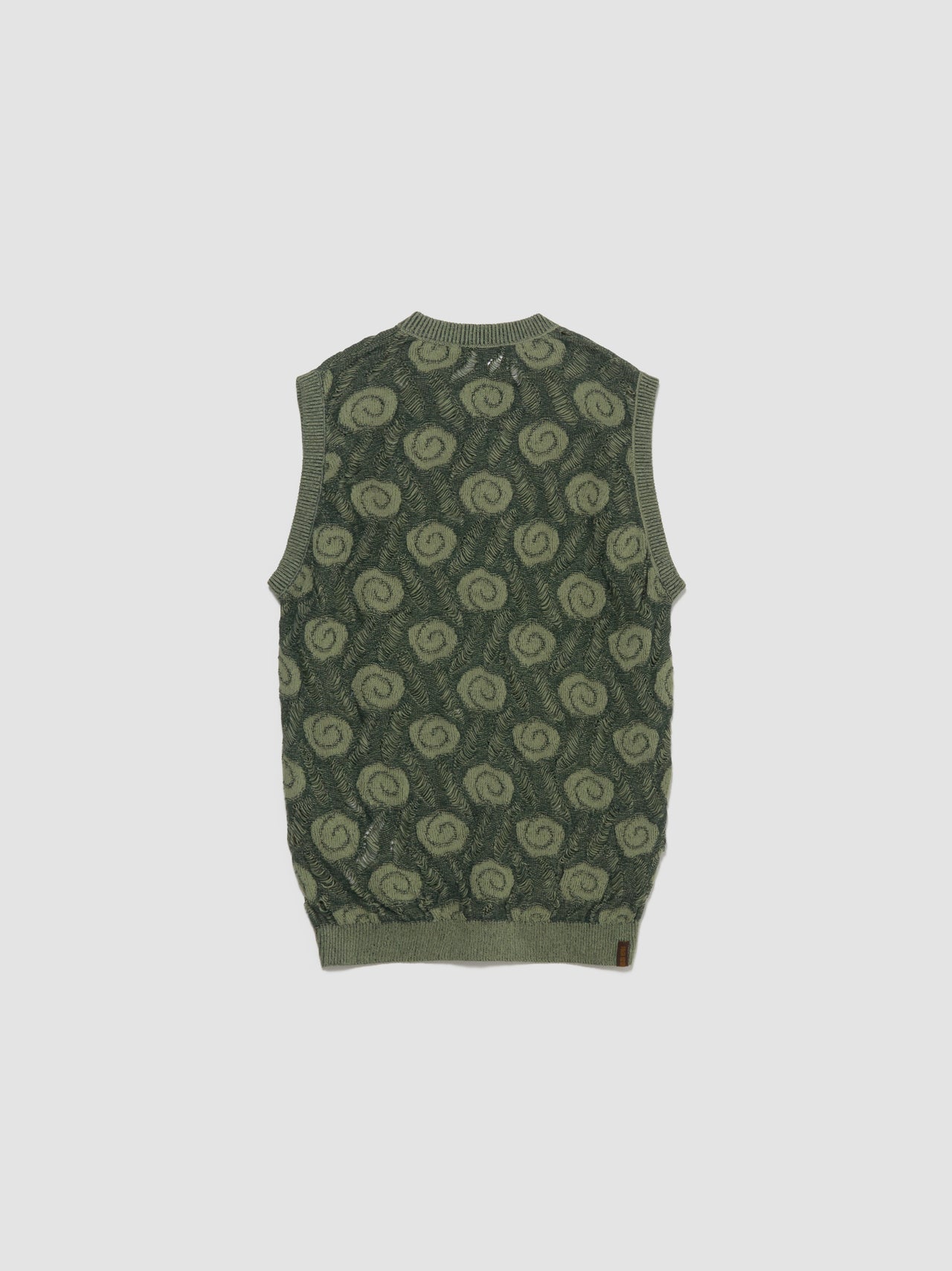 Garden Sleeveless V-Neck Knit in Green Mint