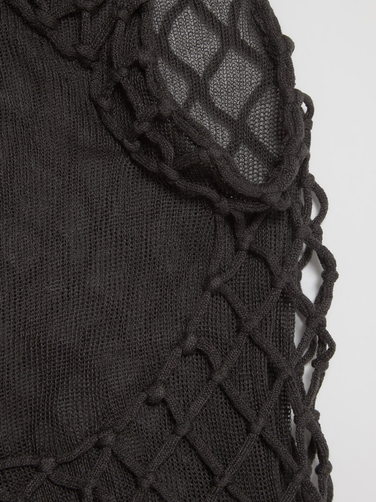 Macramist Sleeveless Top in Smoke