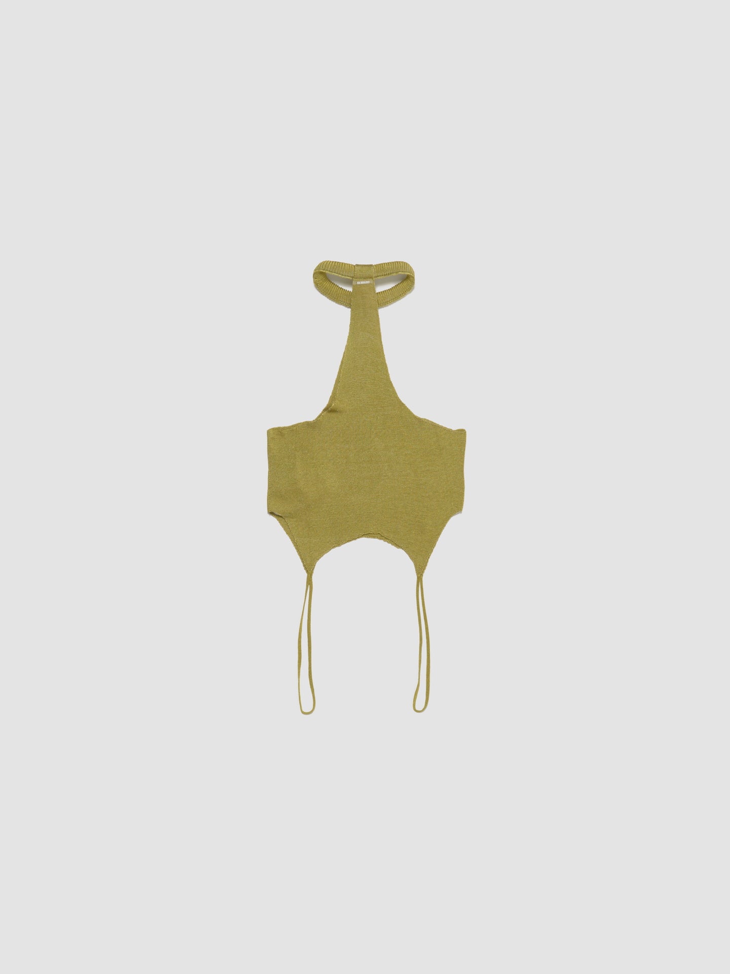 Upside Halter Neck Top in Olive