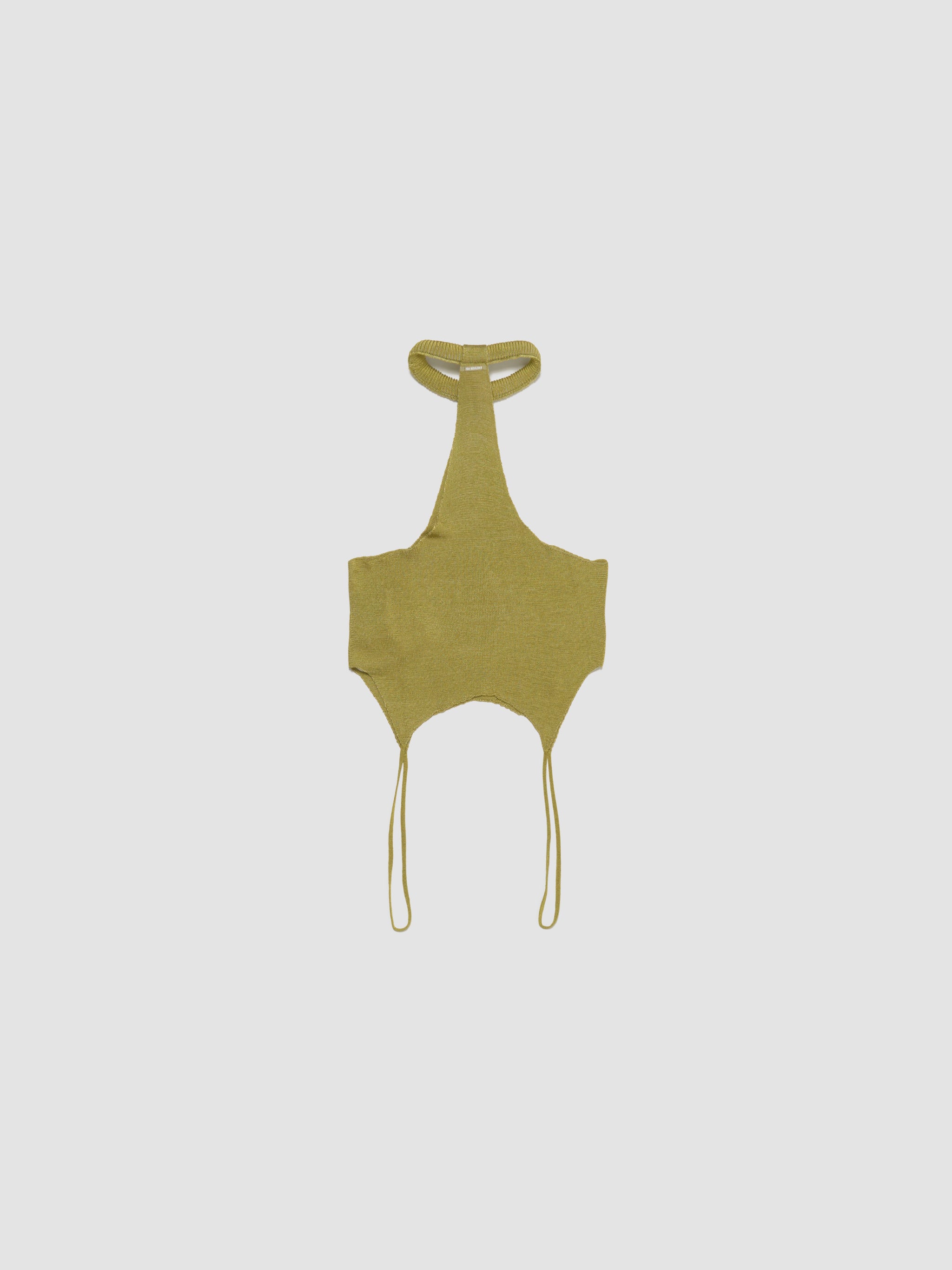 Upside Halter Neck Top in Olive