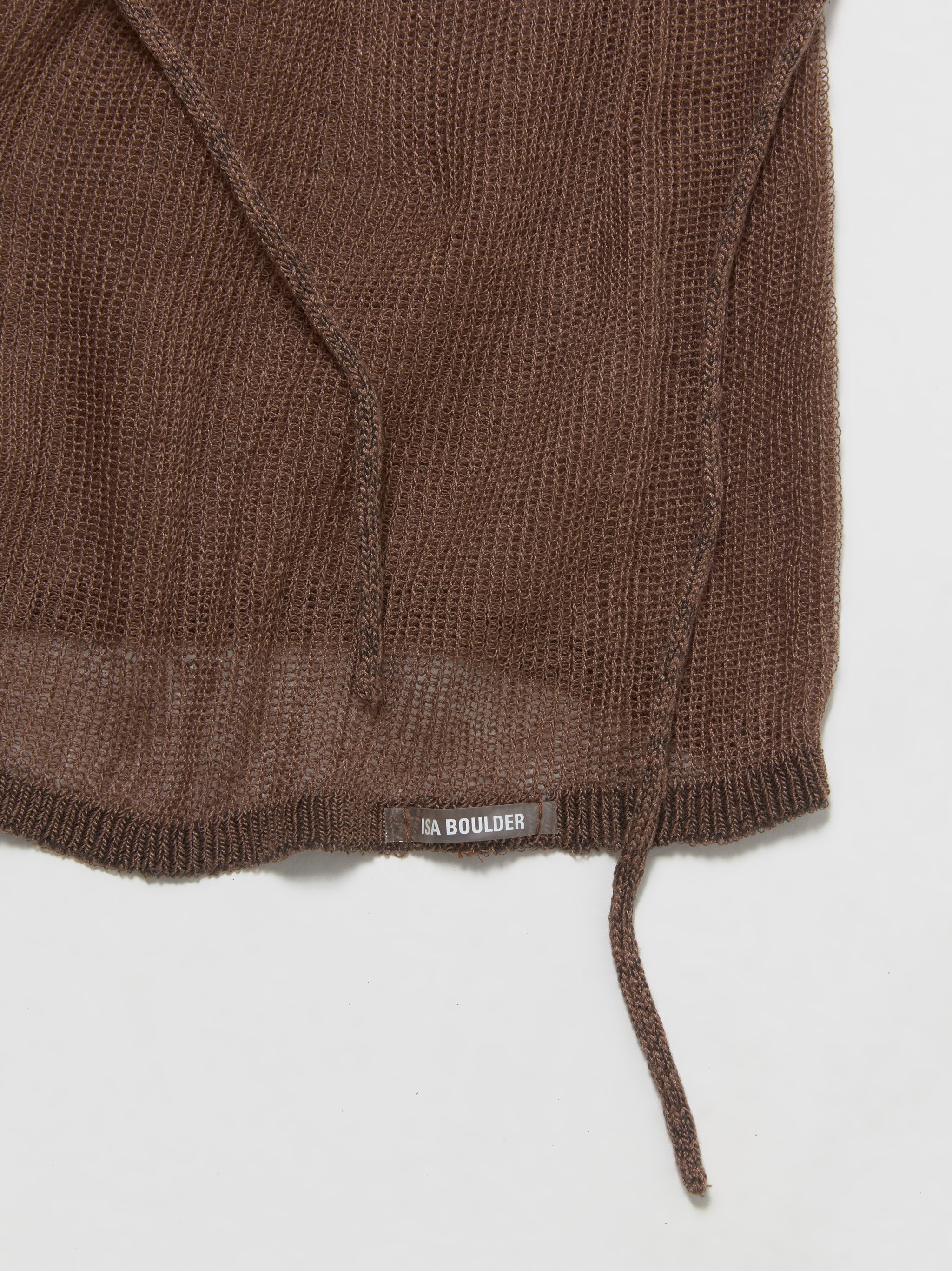Ricepaper Polo Top with Bra in Mocca
