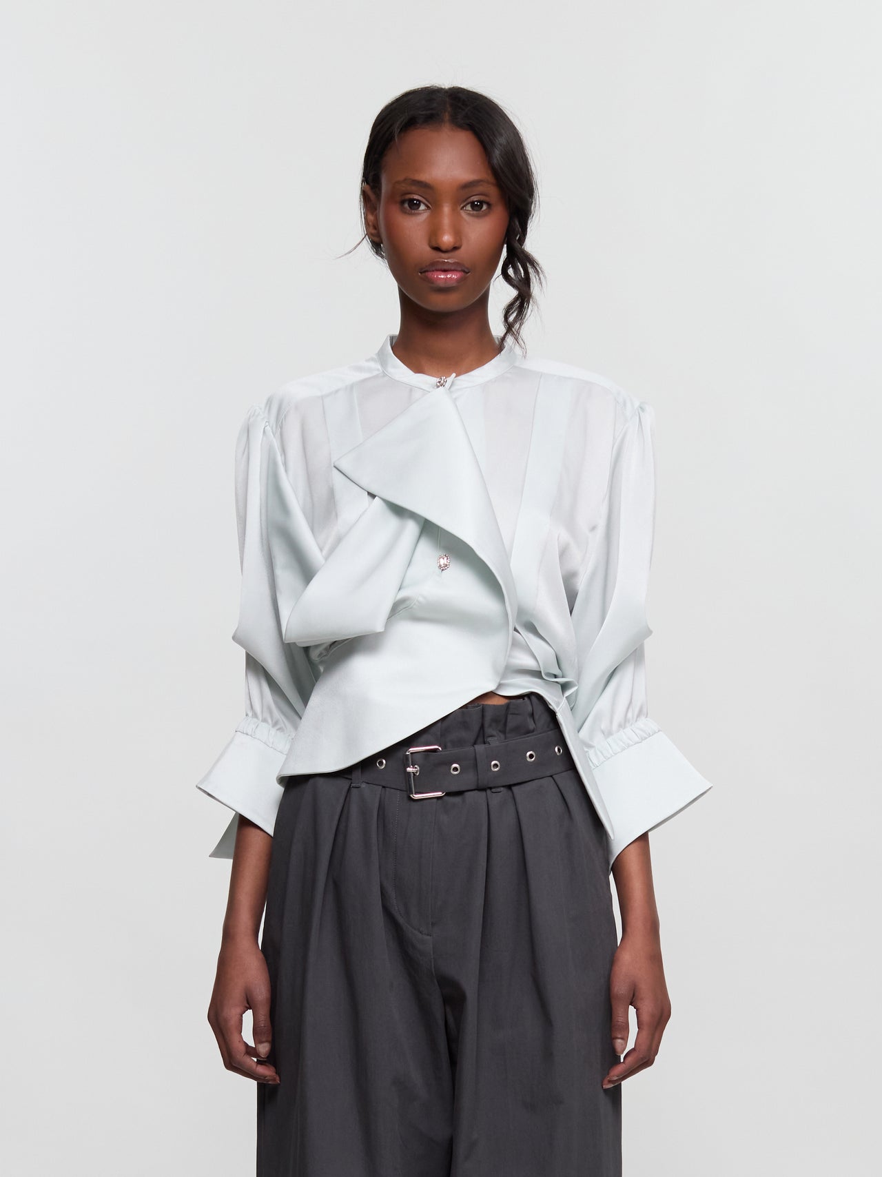 Twisted Blouse in Baby Blue