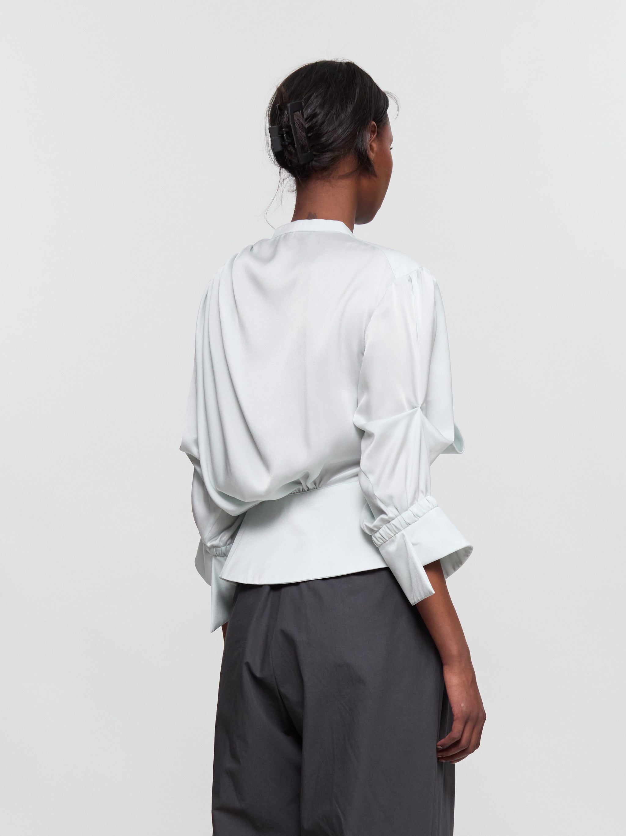 Twisted Blouse in Baby Blue