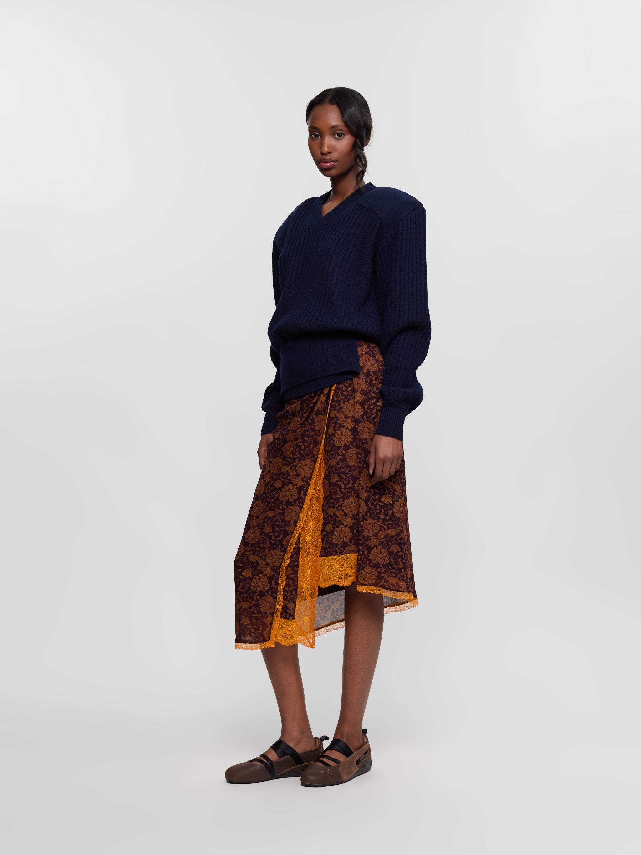 Sanne Skirt in Dark Brown
