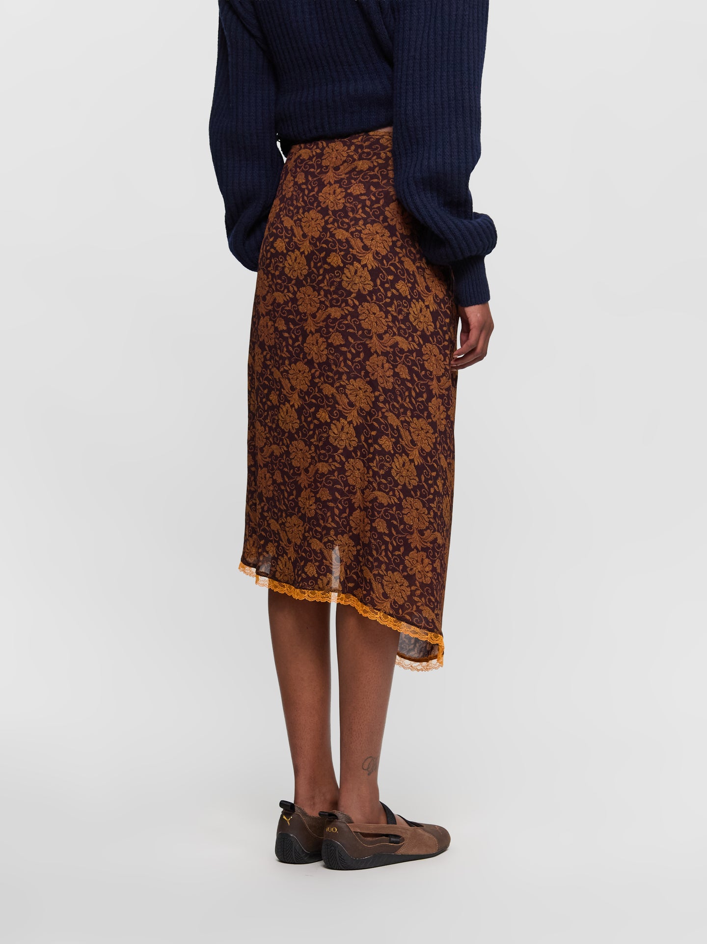 Sanne Skirt in Dark Brown