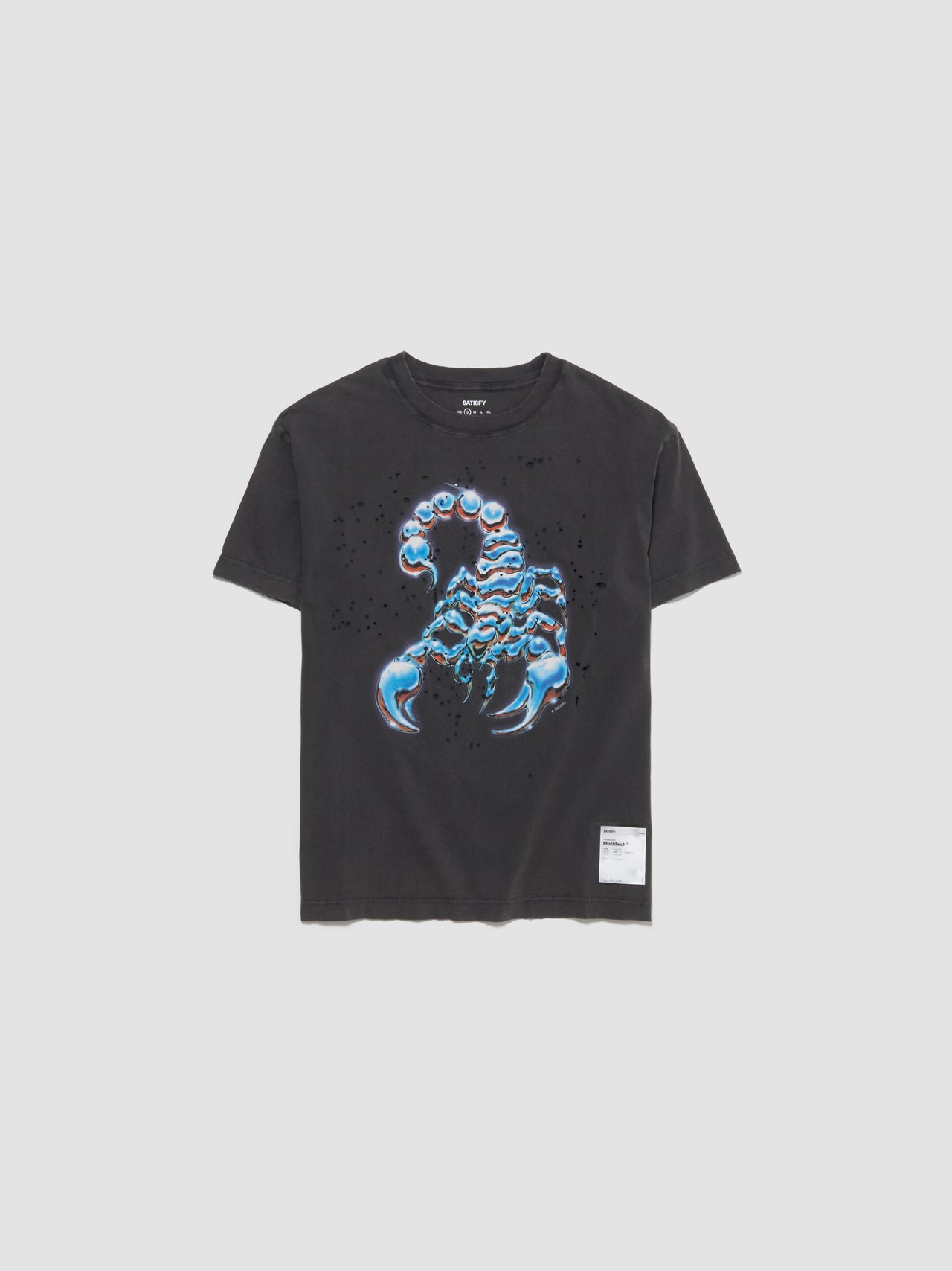 MothTech Scorpio Graphic T-Shirt in Aged Black