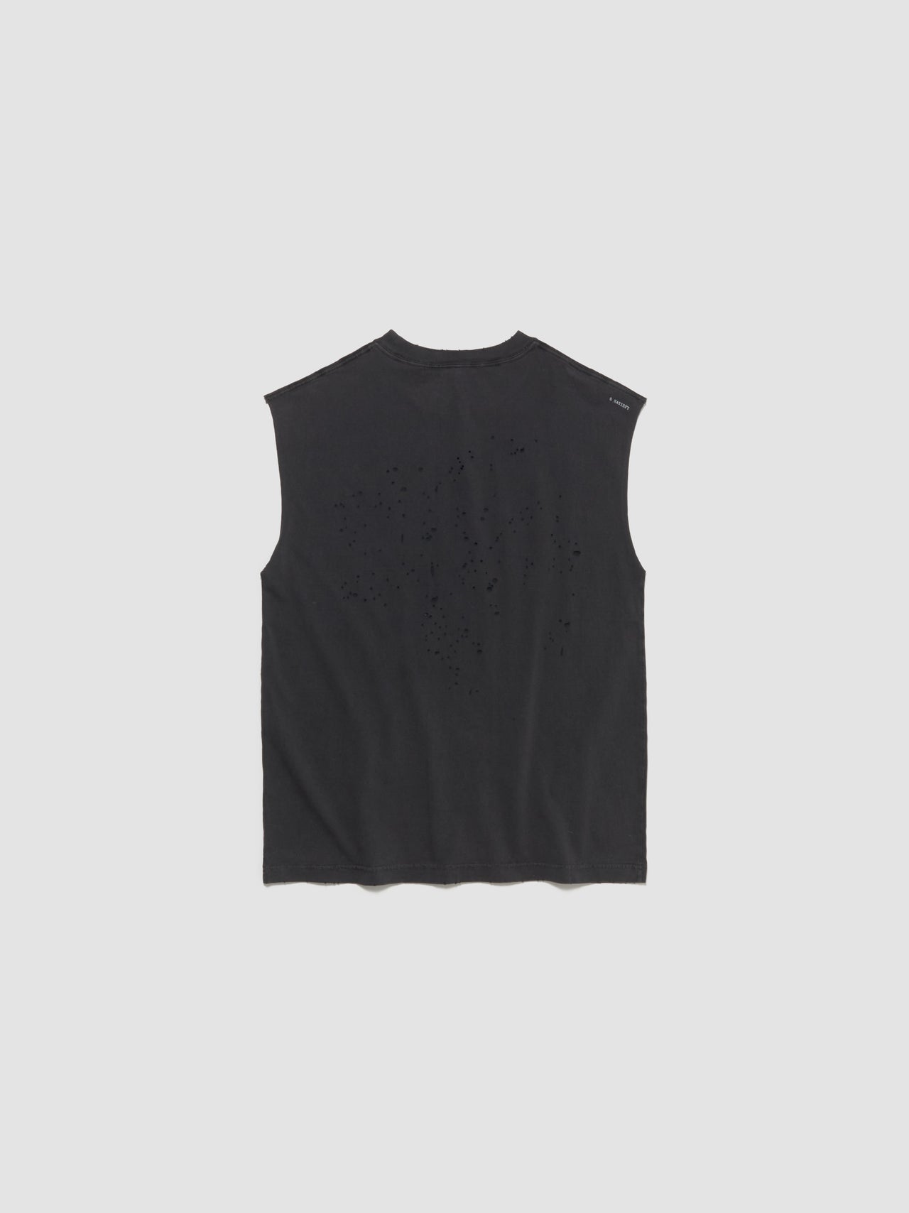 MothTech Logo Muscle Tee in Aged Black