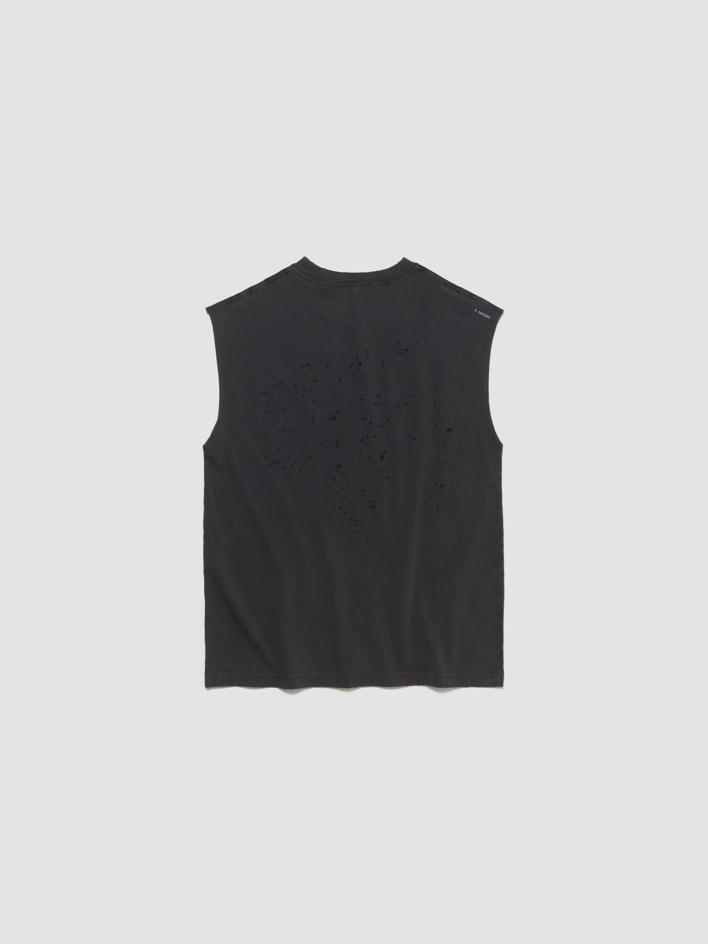 MothTech Logo Muscle Tee in Aged Black