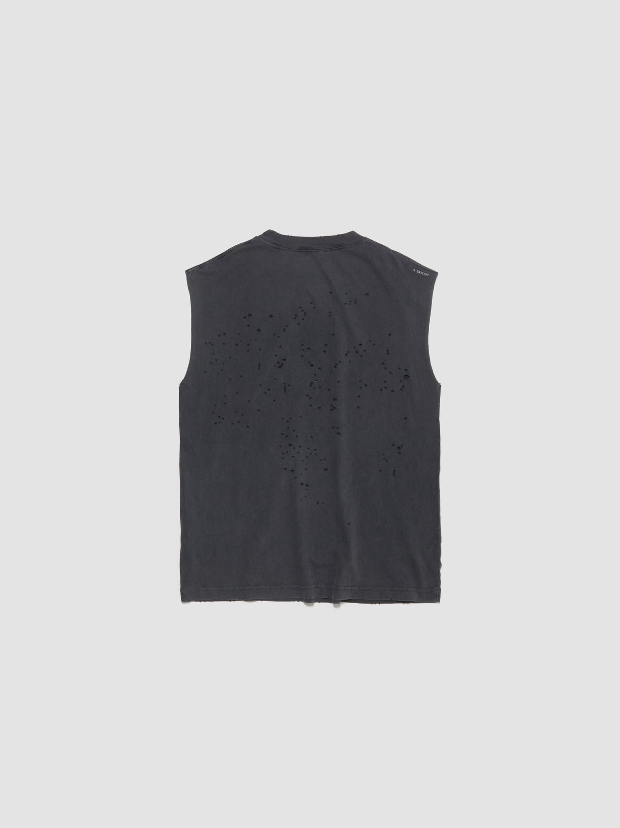MothTech Graphic Muscle Tee in Aged Black