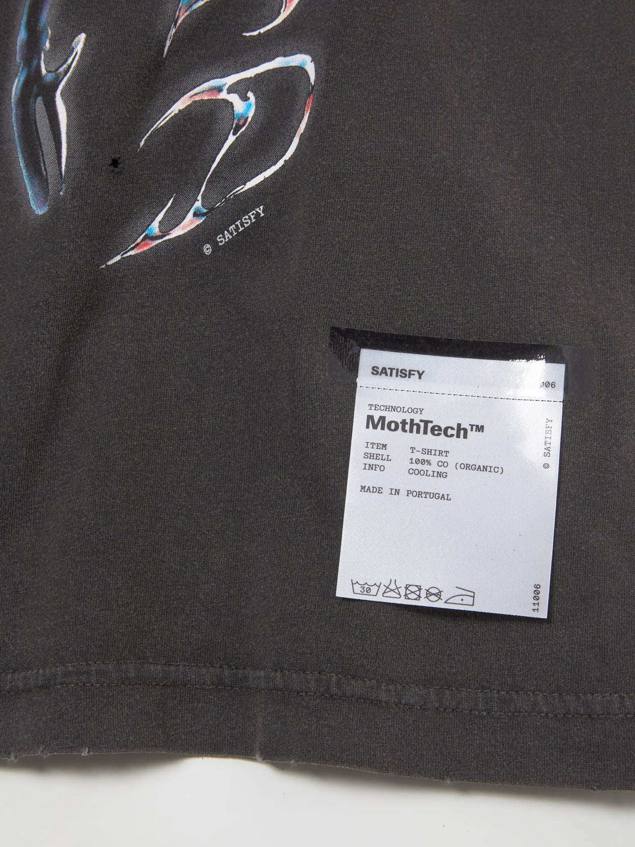 MothTech Horse Graphic T-Shirt in Aged Black