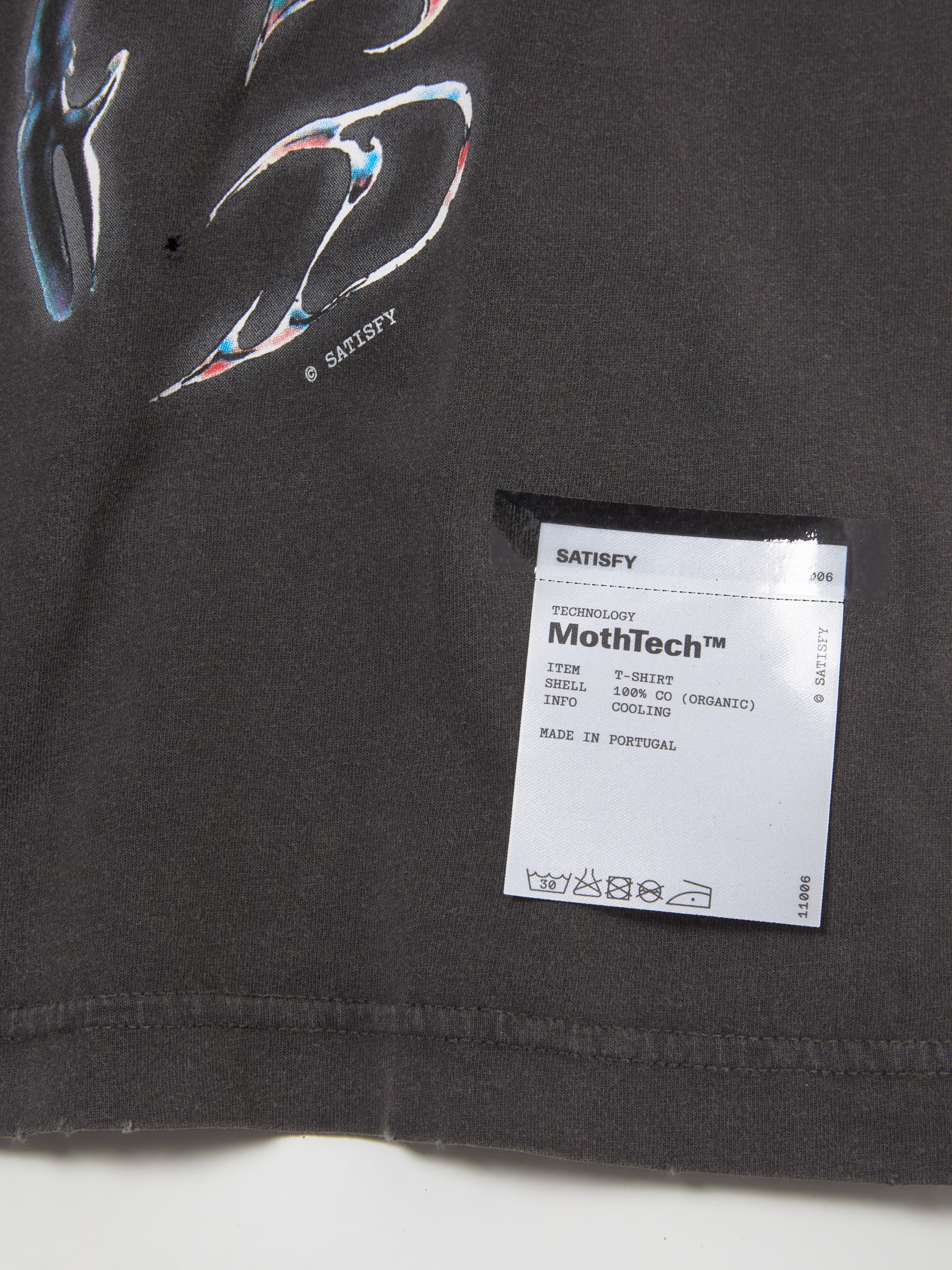 MothTech Horse Graphic T-Shirt in Aged Black